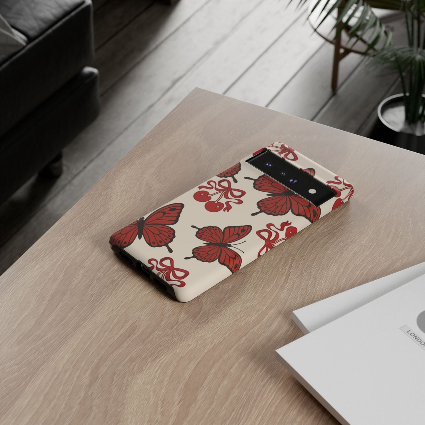 Butterfly Cherry Tough Phone Case