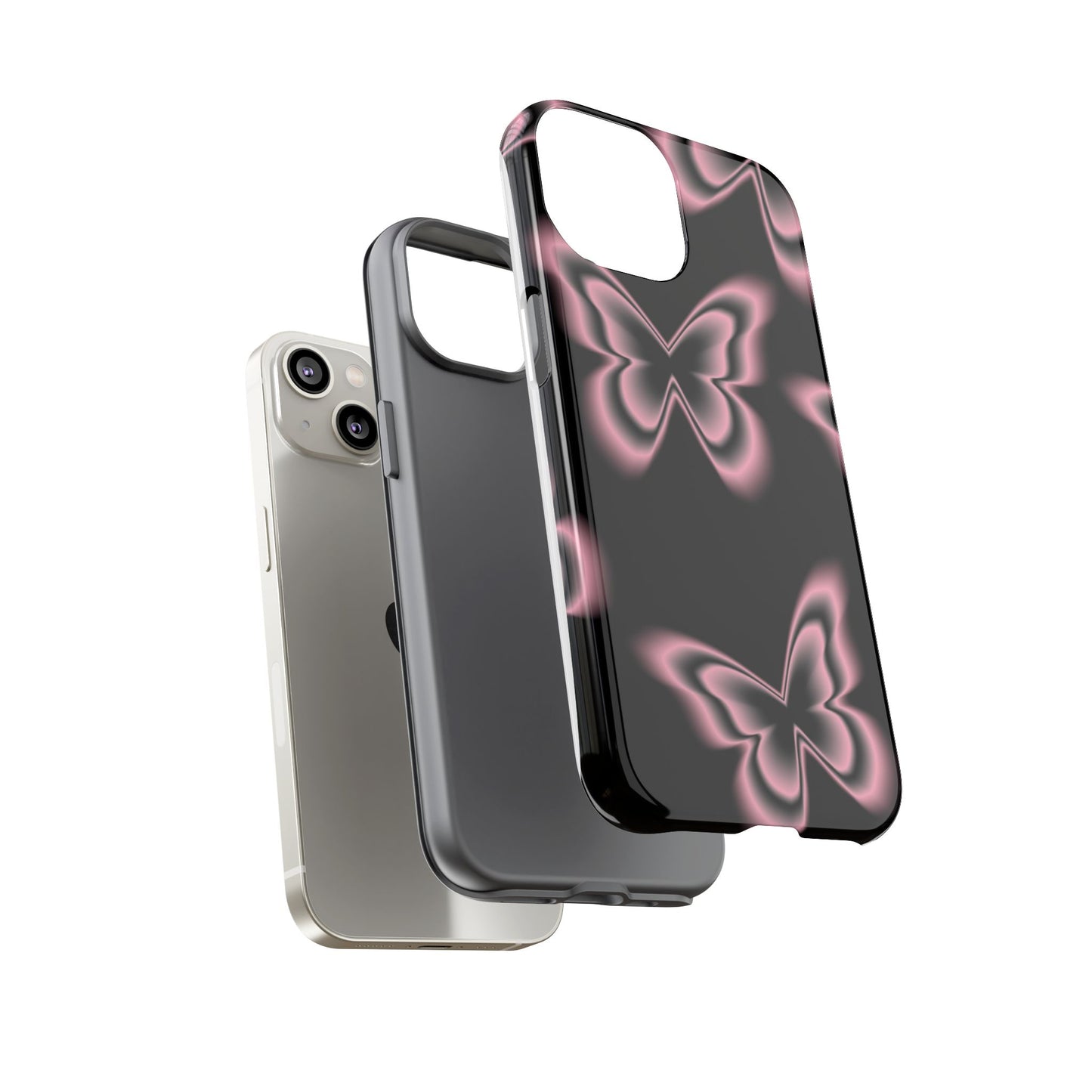 Pink Butterfly Tough Phone Case