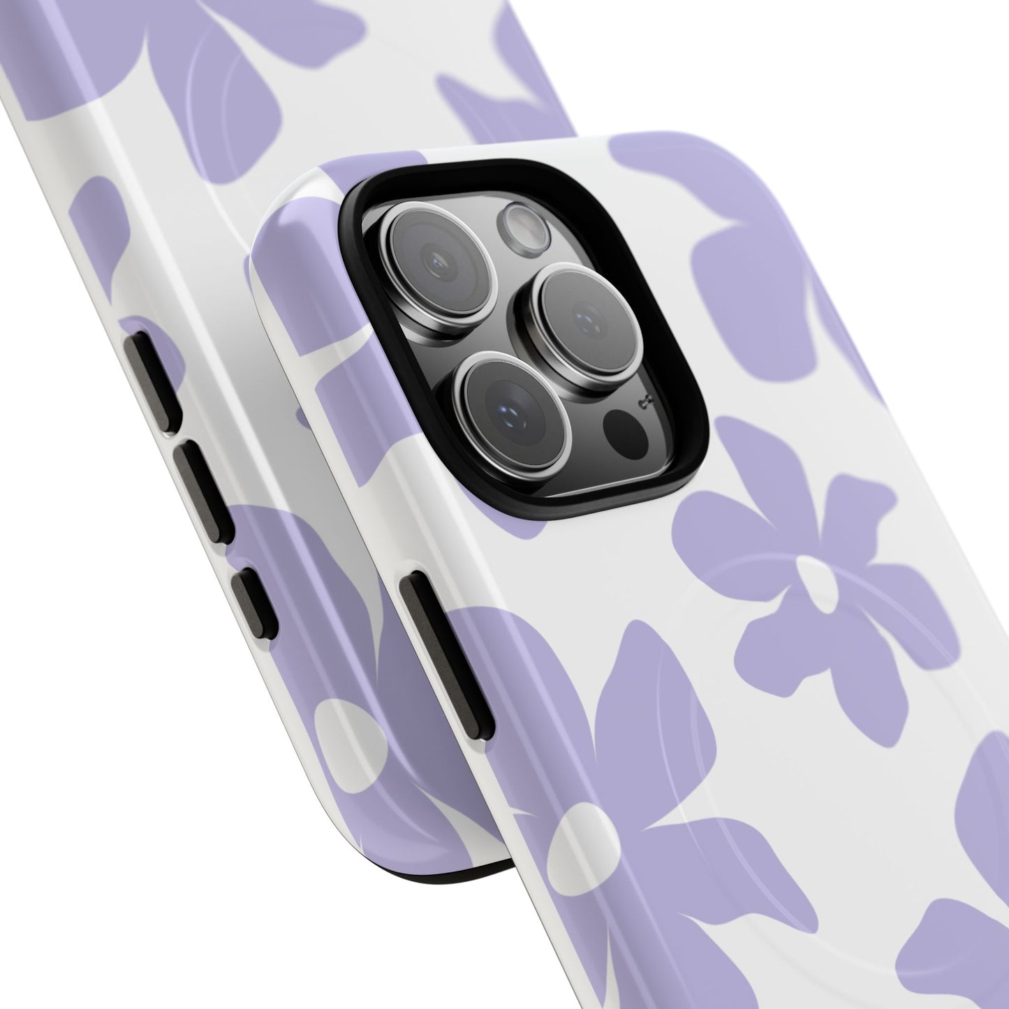 Purple Floral Tough Magnetic Case