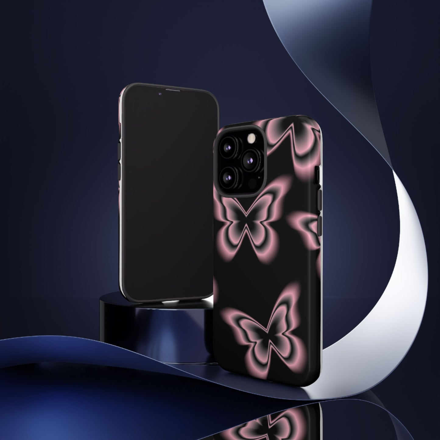 Pink Butterfly Tough Phone Case