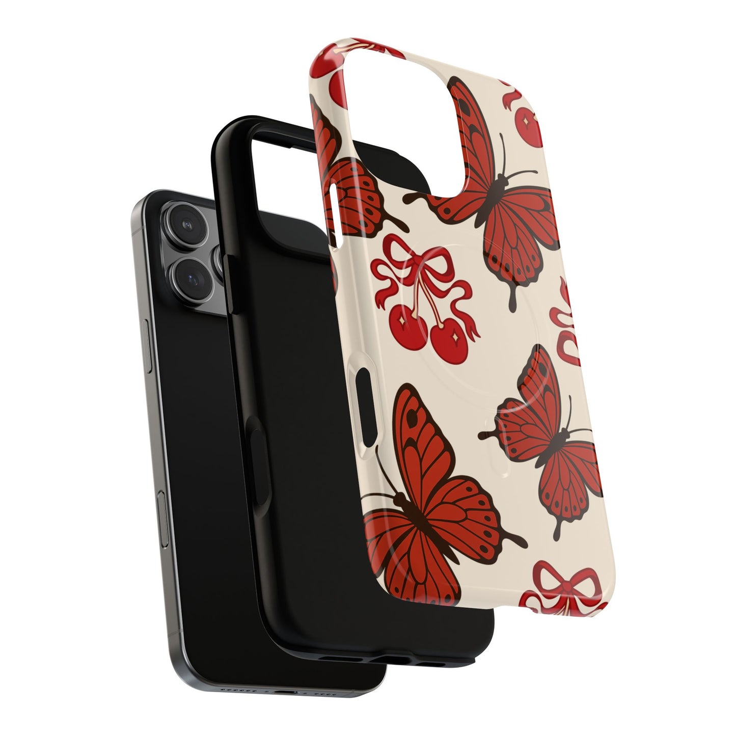 Butterfly Cherry Tough Magnetic Case