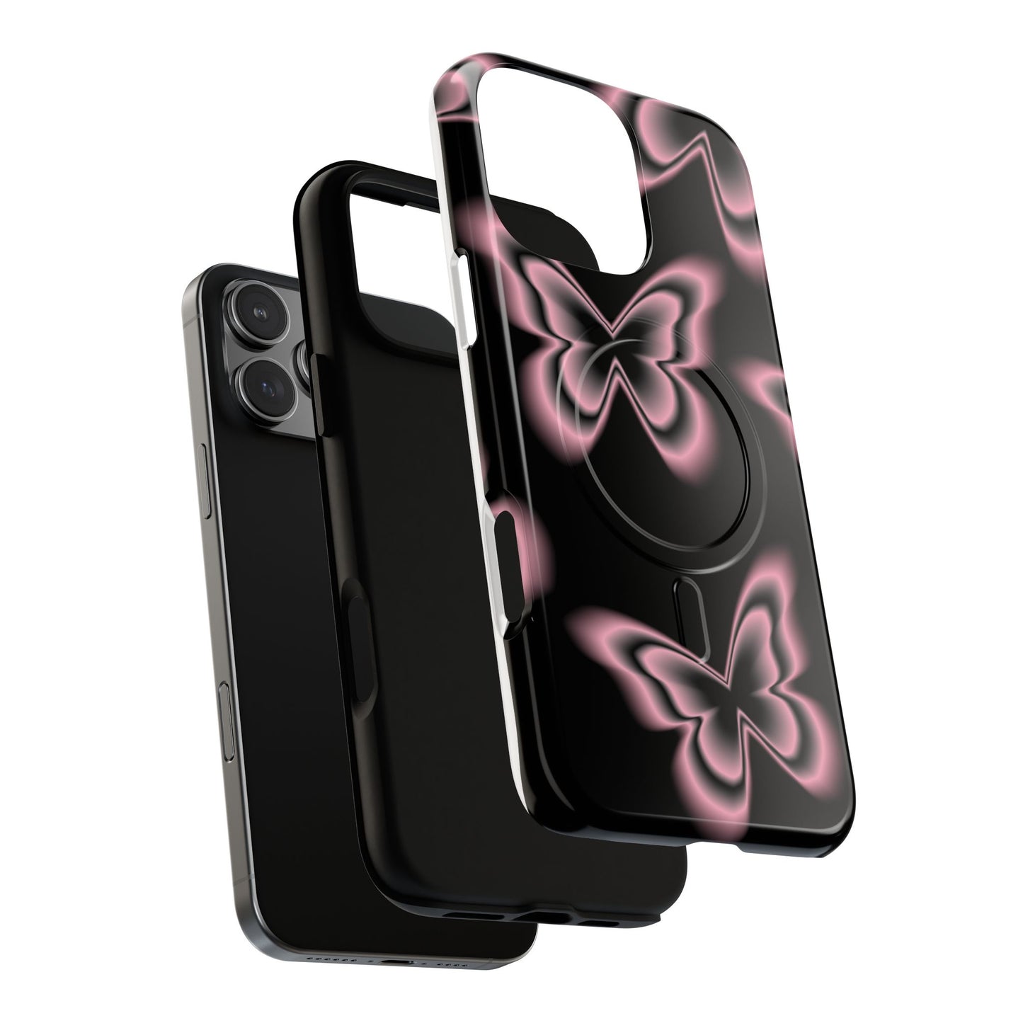 Pink Butterfly Tough Magnetic Case