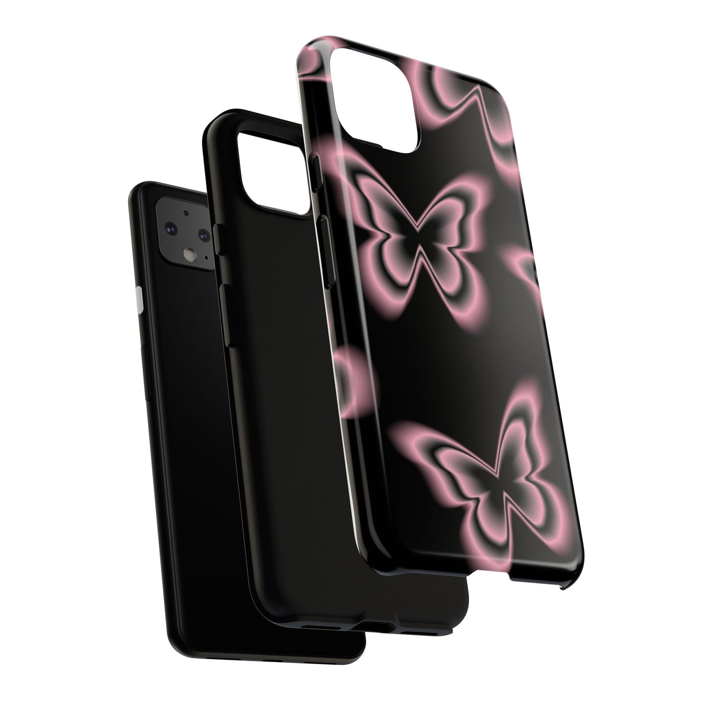 Pink Butterfly Tough Phone Case