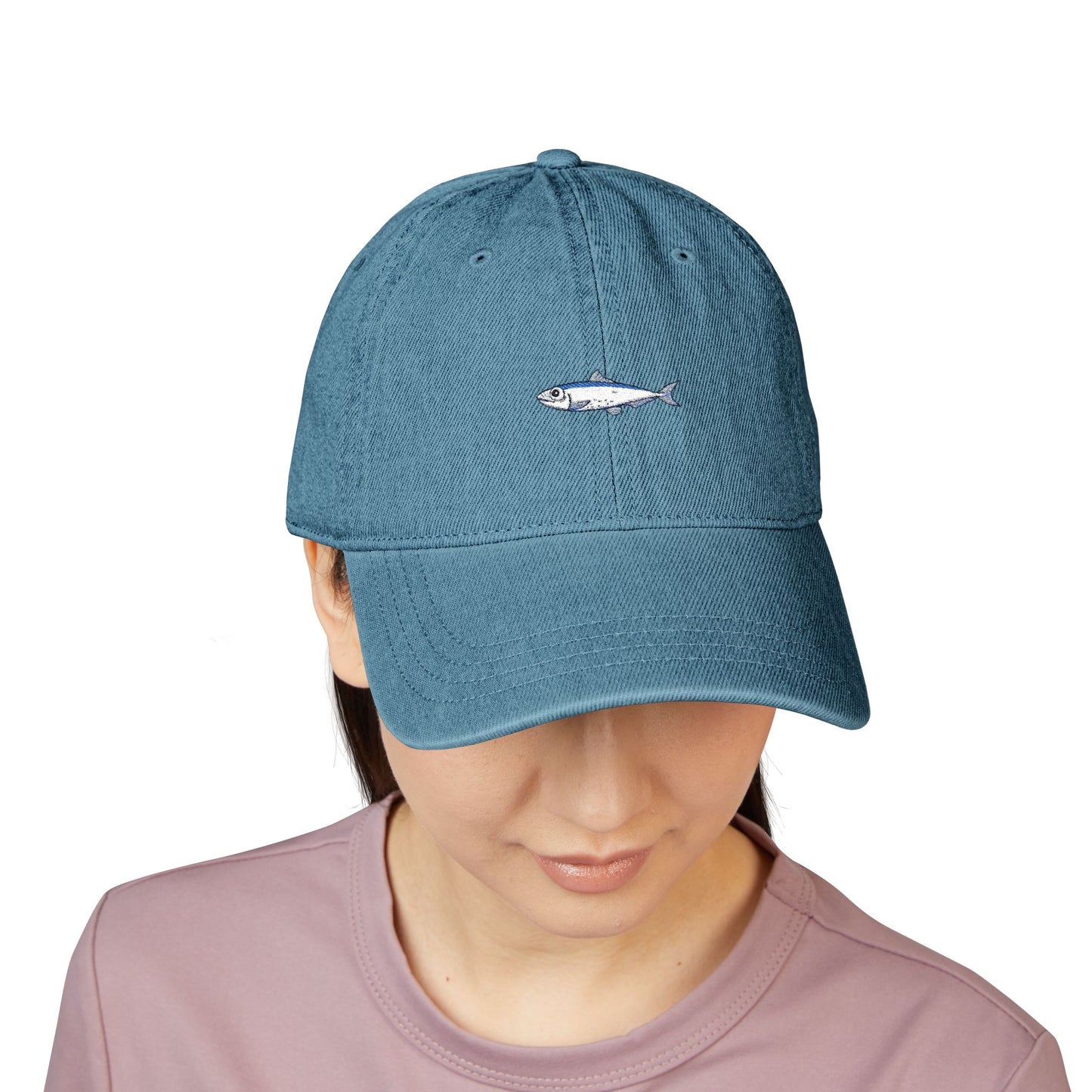 Denim Embroidered Sardine Hat