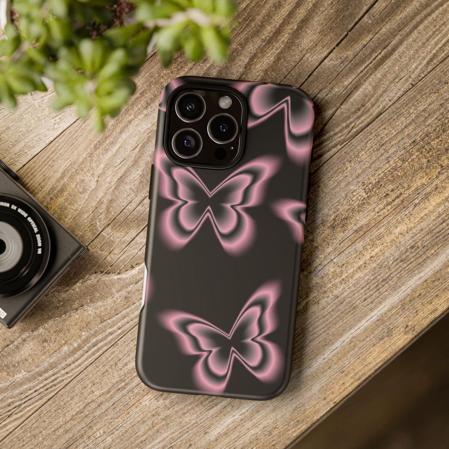 Pink Butterfly Tough Phone Case