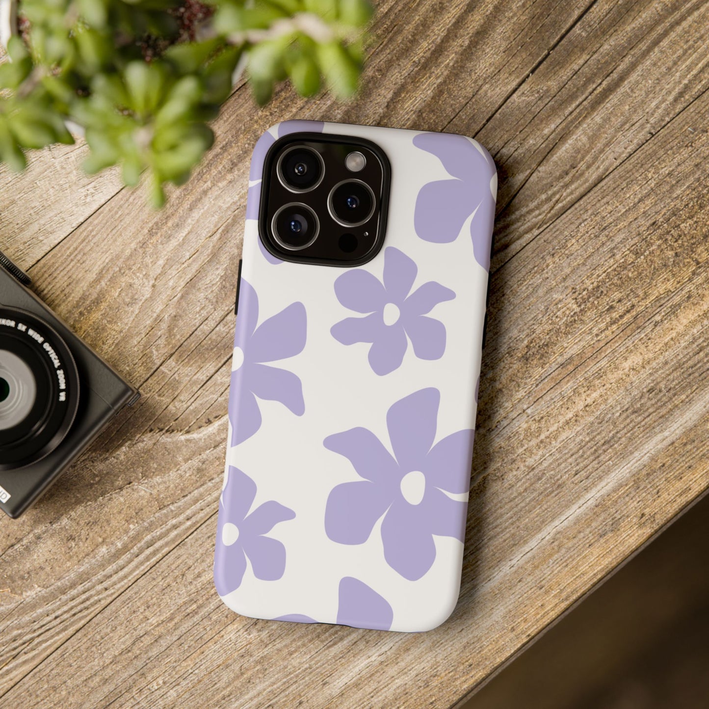 Purple Floral Tough Phone Case