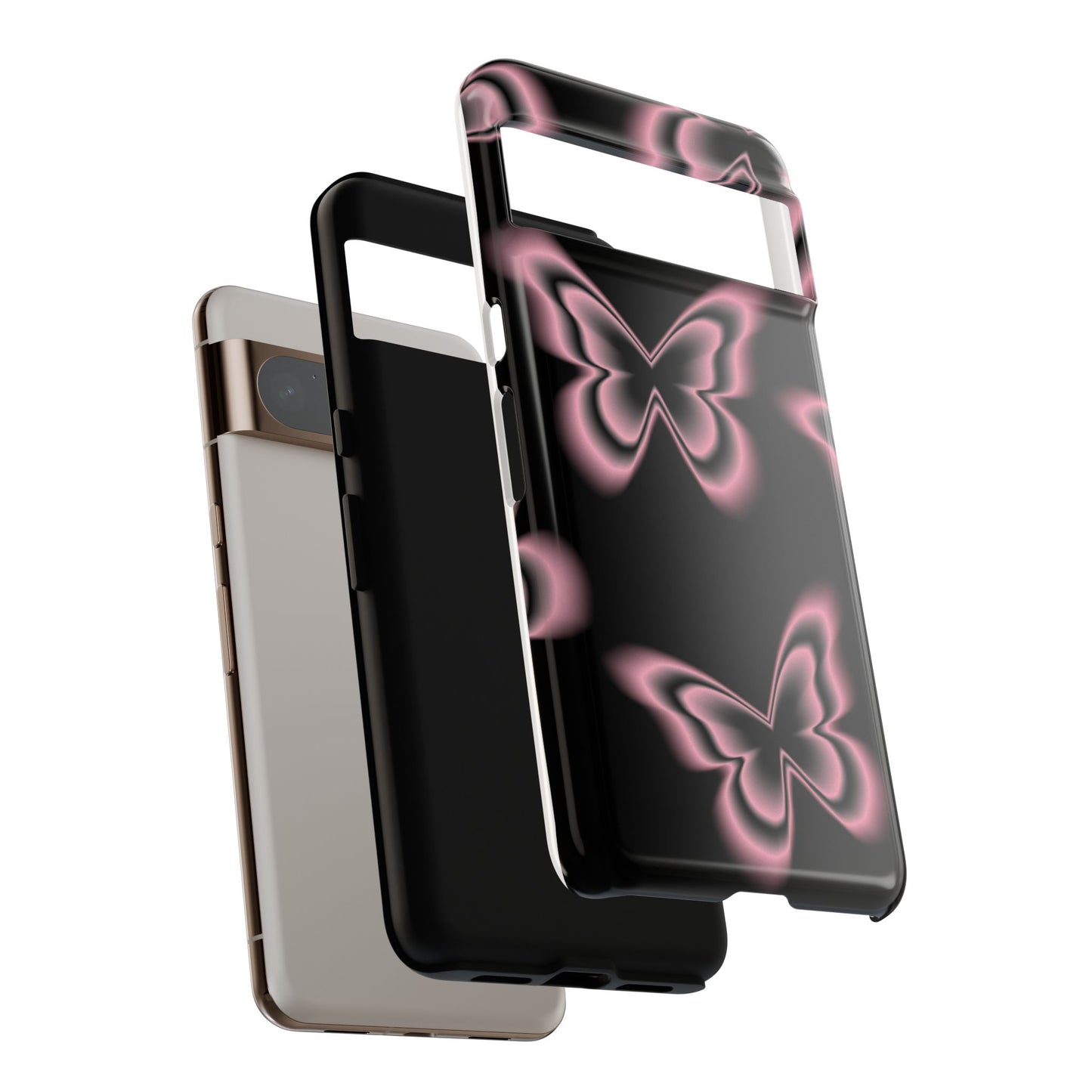 Pink Butterfly Tough Phone Case