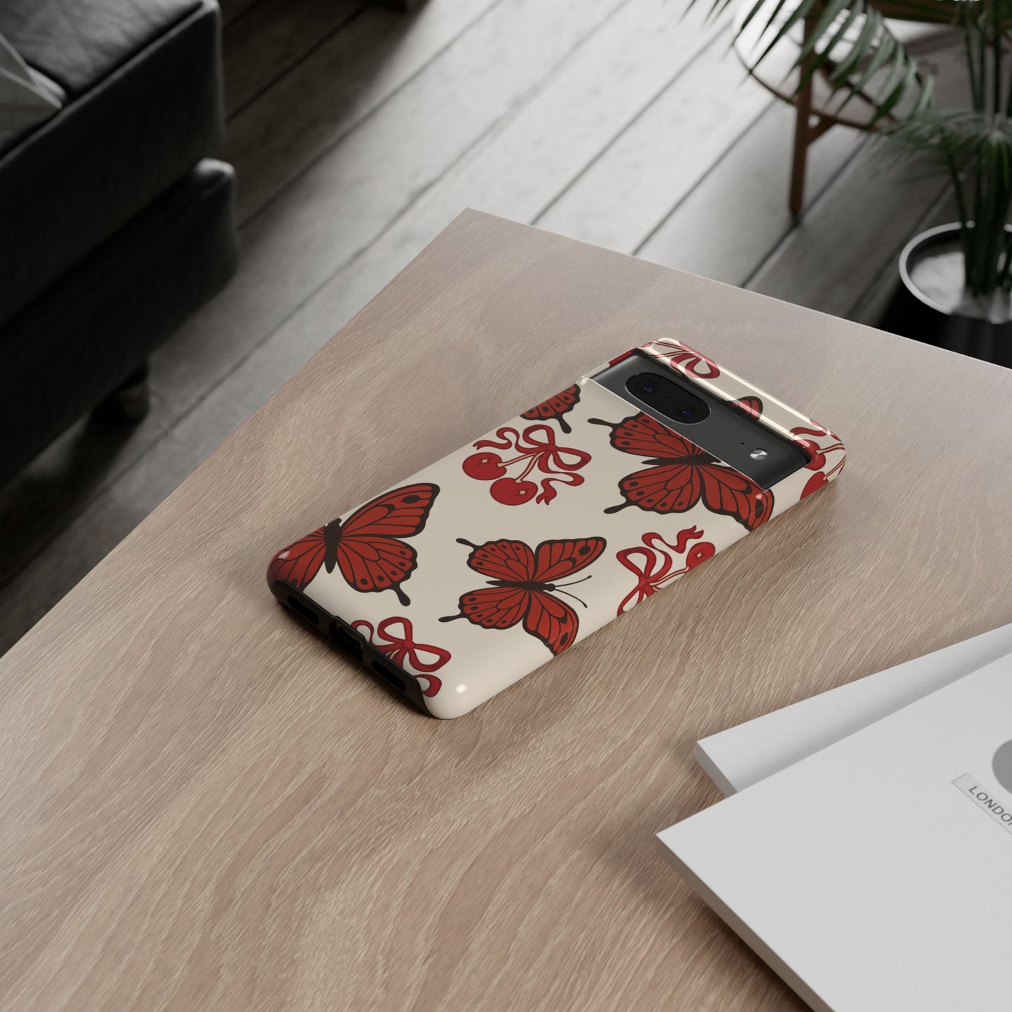 Butterfly Cherry Tough Phone Case