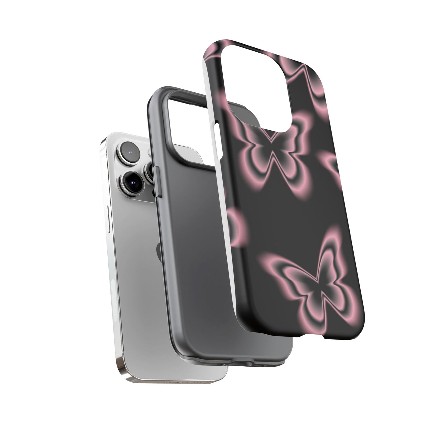 Pink Butterfly Tough Phone Case