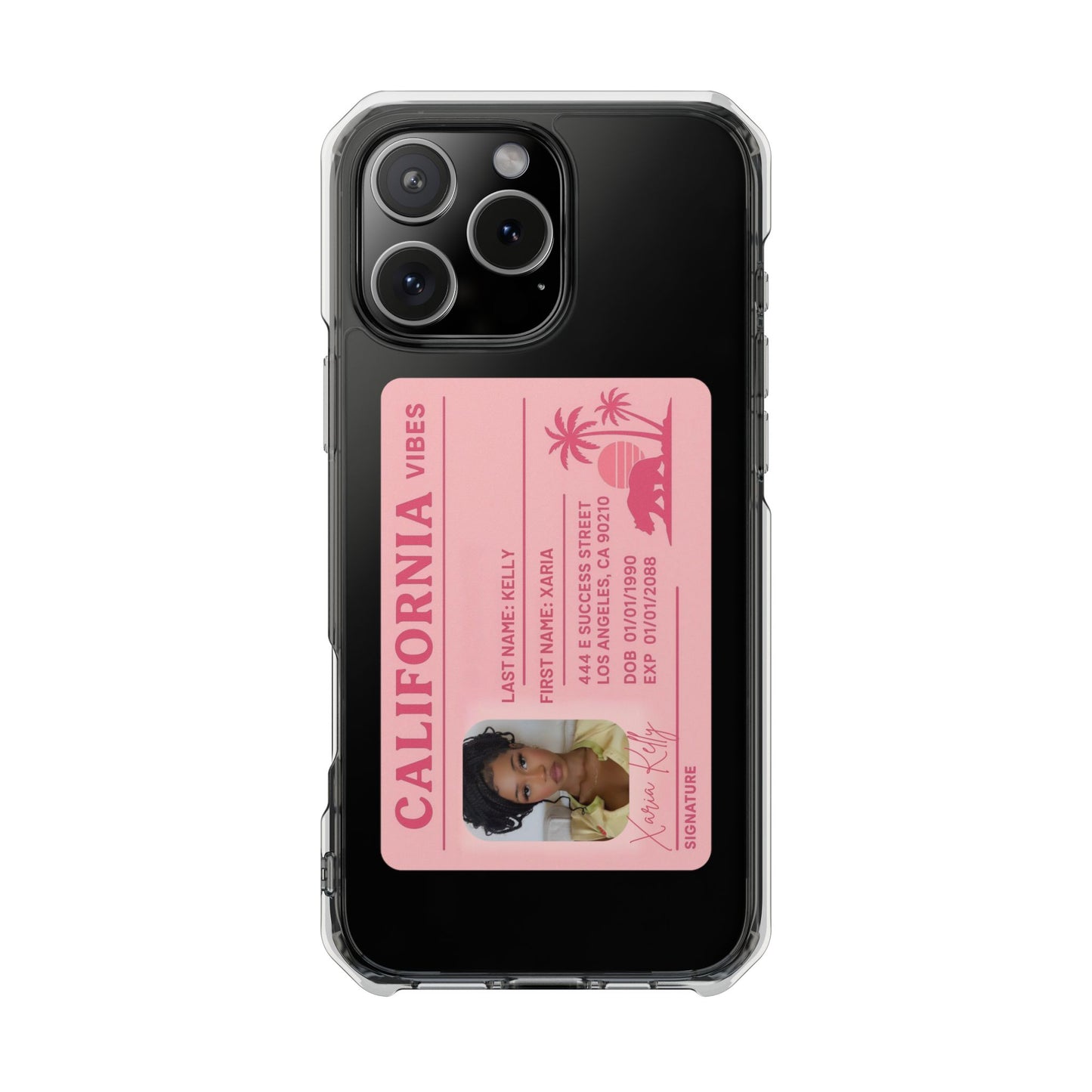 California Vibes Clear Magnetic Impact Case
