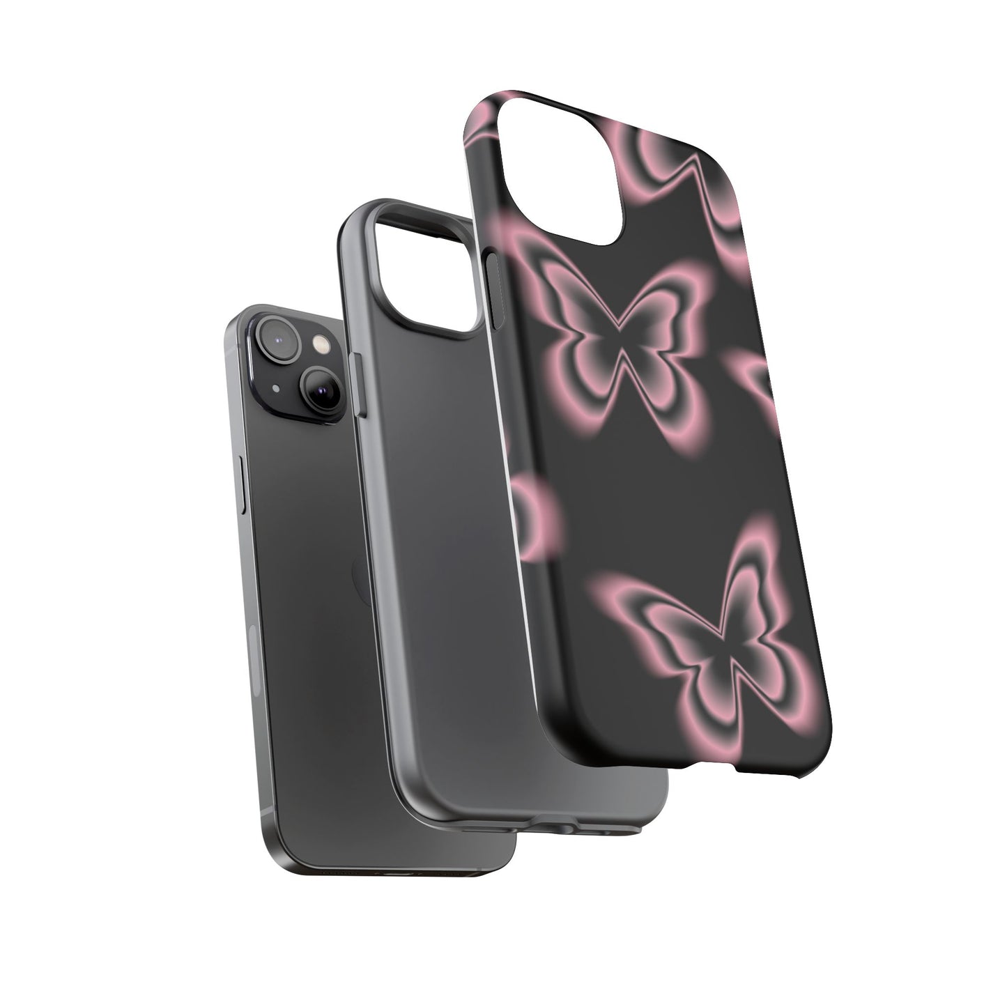 Pink Butterfly Tough Phone Case