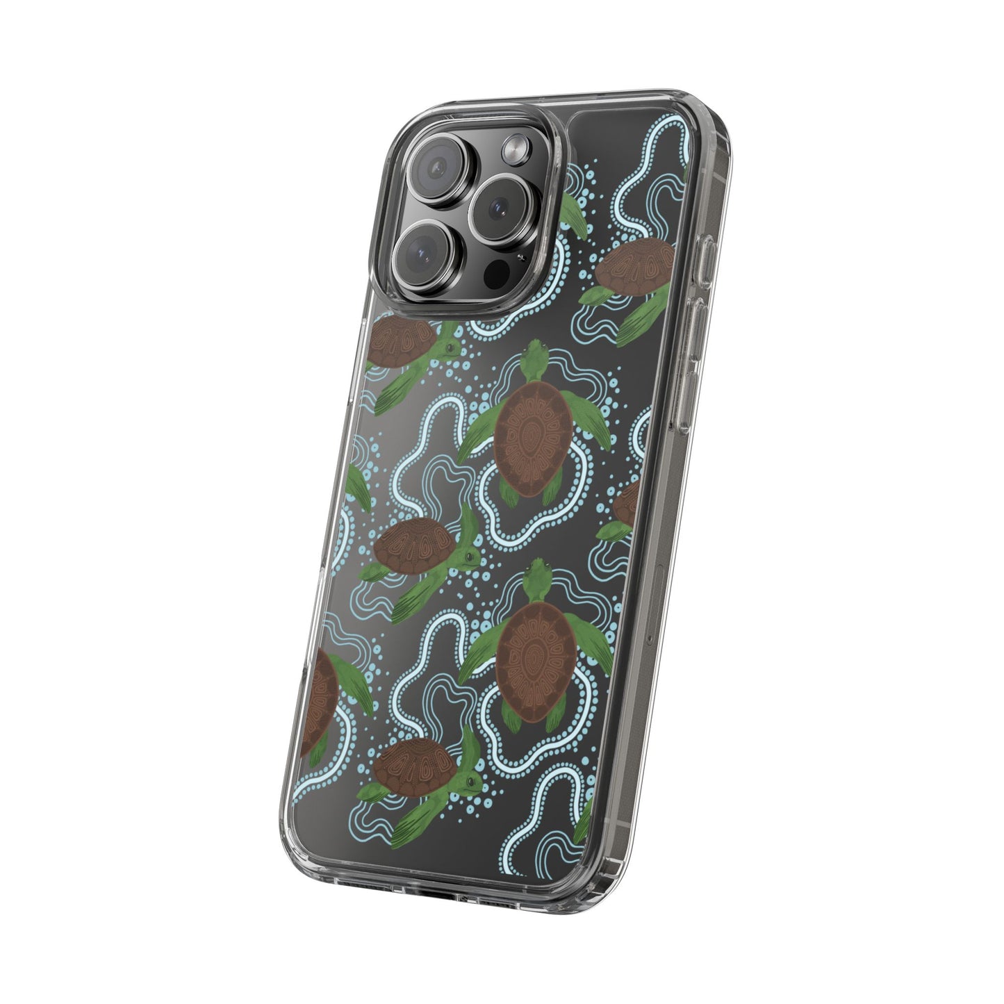 Turtle Design Clear Phone Case