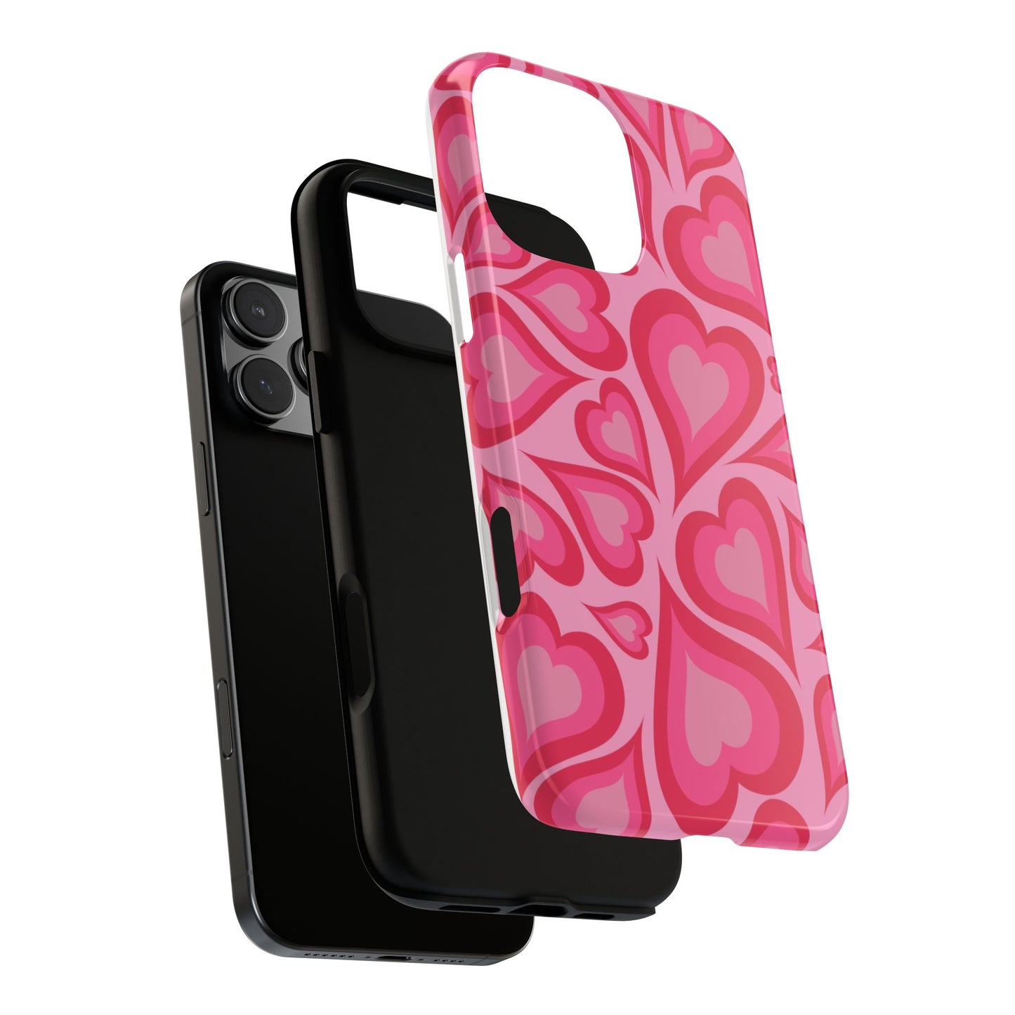 Heart Print Tough Phone Case