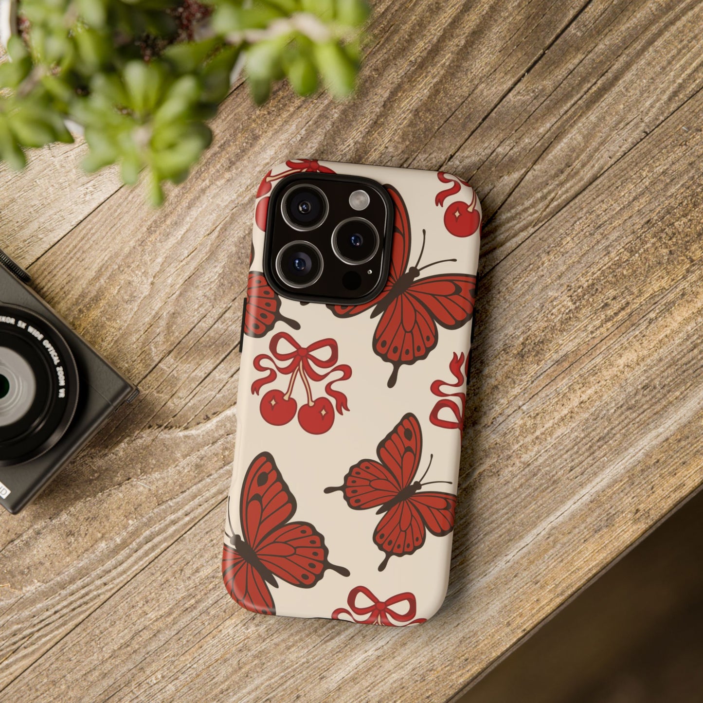 Butterfly Cherry Tough Phone Case
