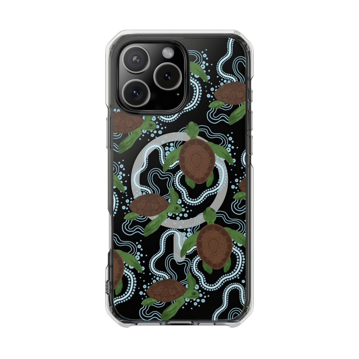 Turtle Design Clear Magnetic Case