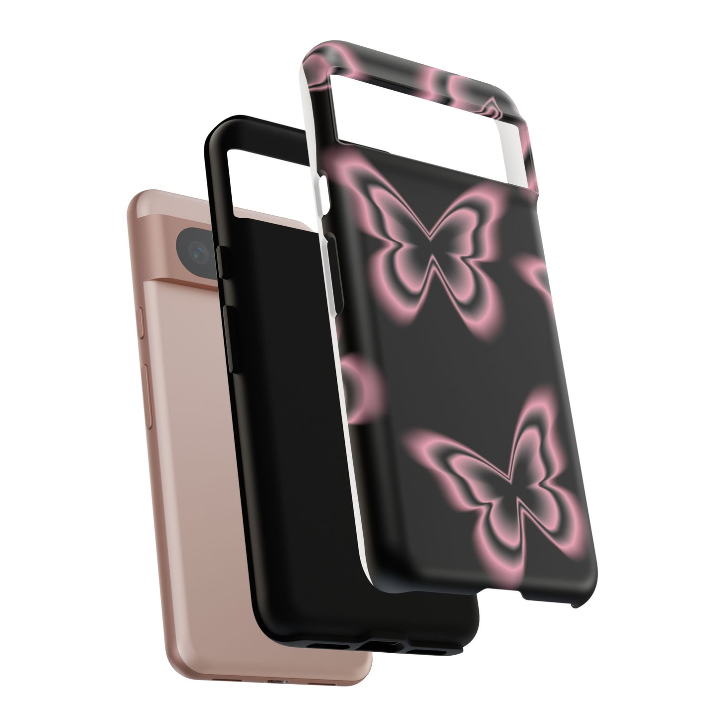 Pink Butterfly Tough Phone Case