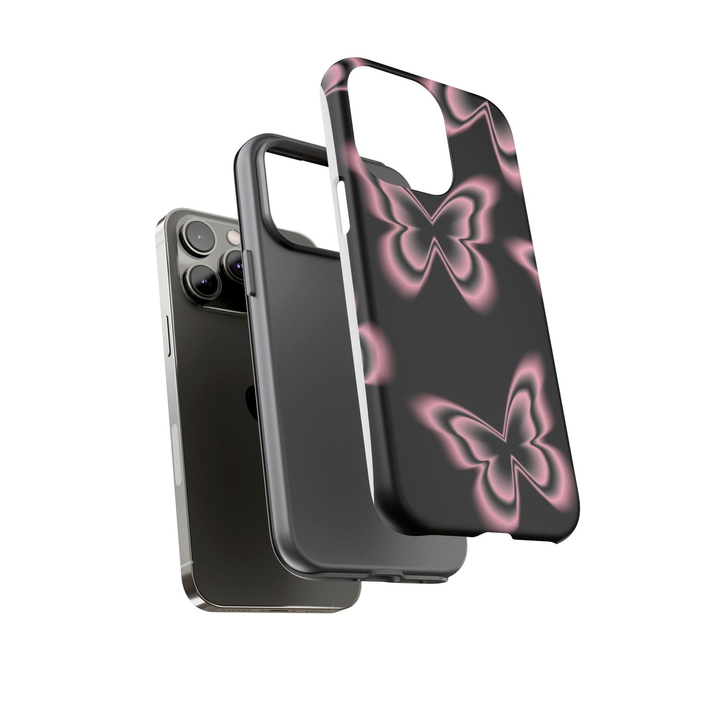 Pink Butterfly Tough Phone Case
