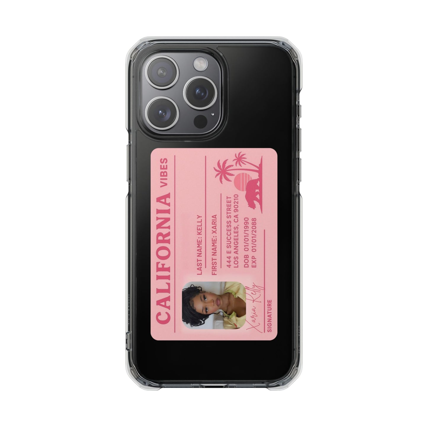 California Vibes Clear Magnetic Impact Case