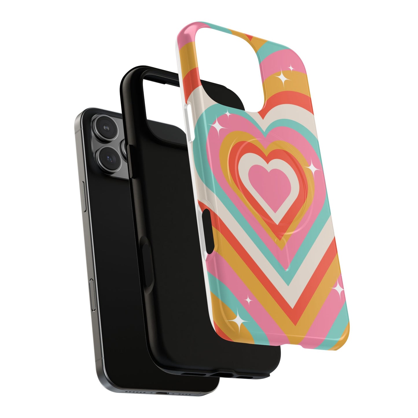 Colorful Heart Tough Magnetic Case