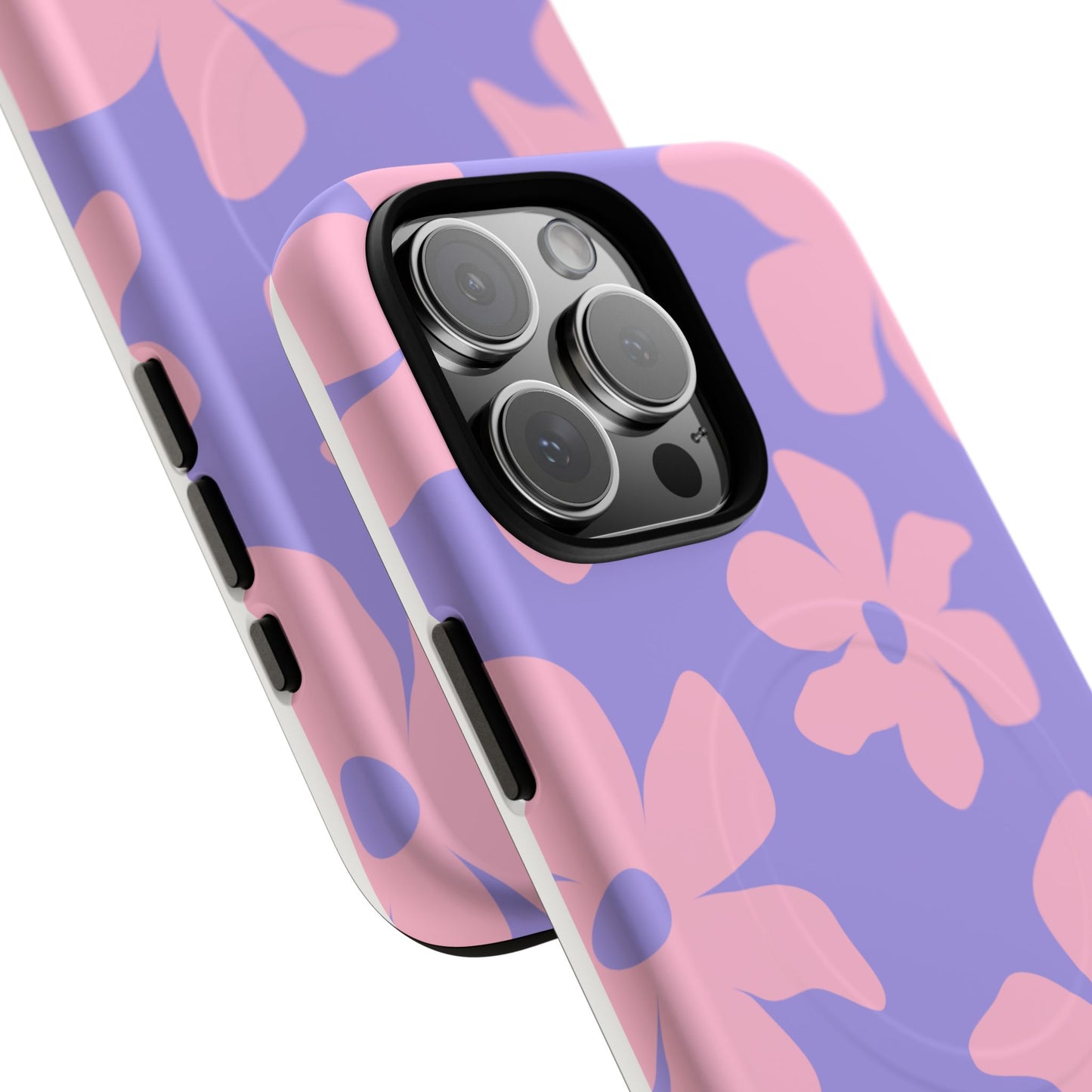 Pink Floral Tough Magnetic Case