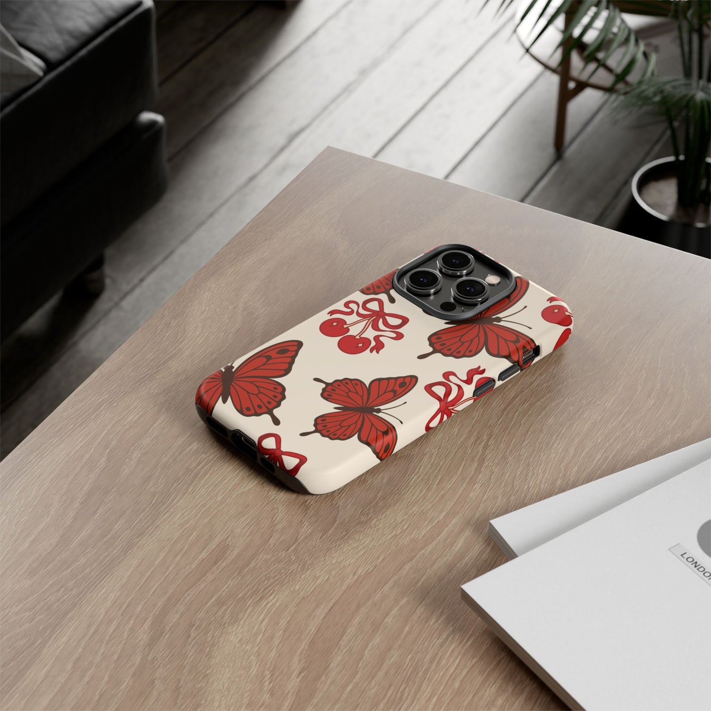 Butterfly Cherry Tough Phone Case