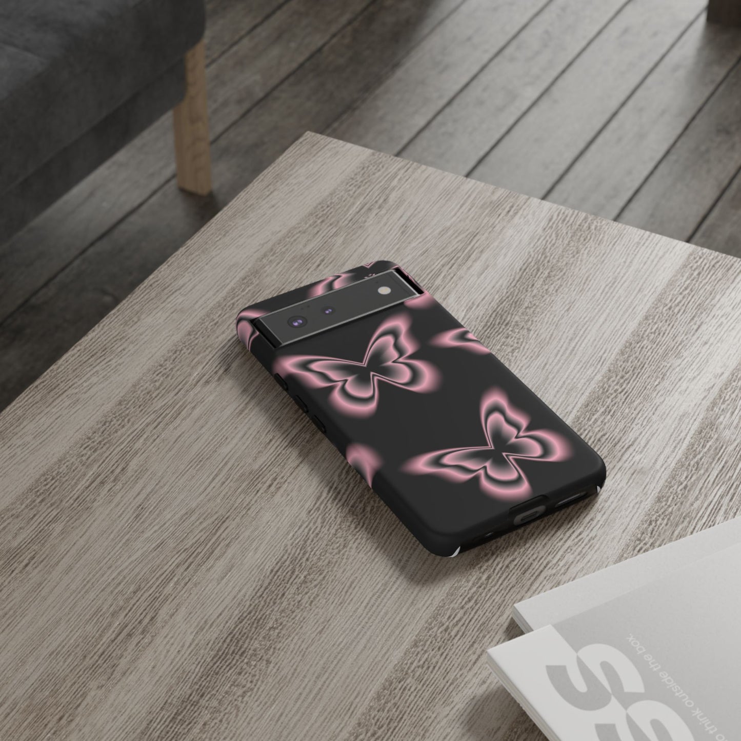 Pink Butterfly Tough Phone Case