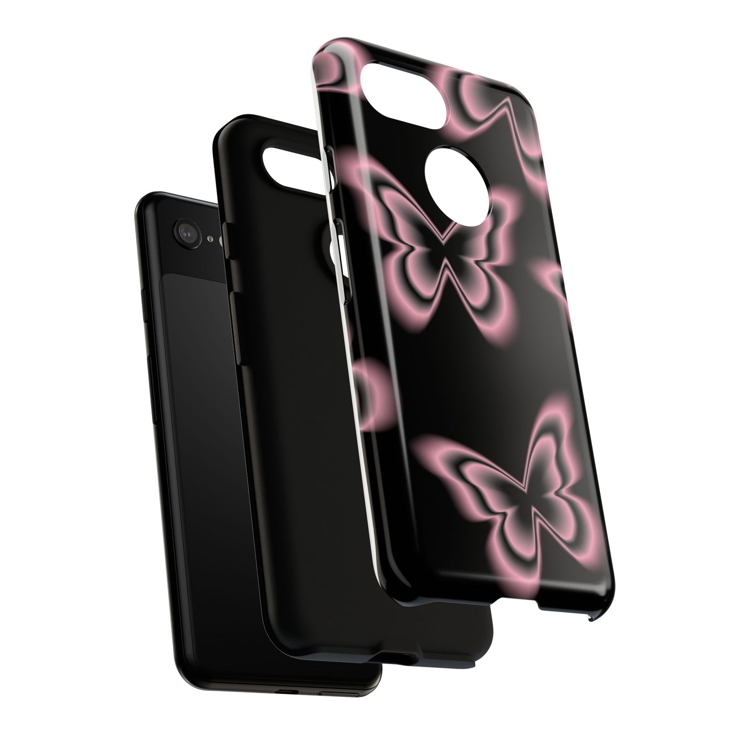 Pink Butterfly Tough Phone Case
