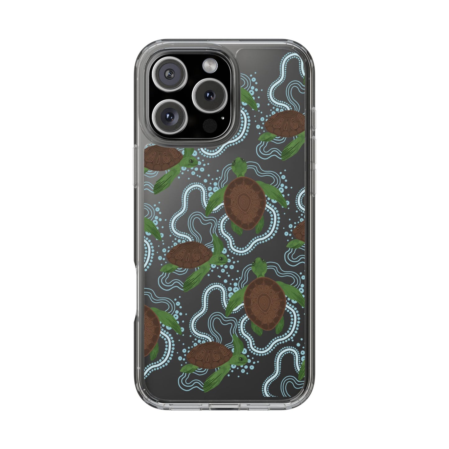 Turtle Design Clear Phone Case