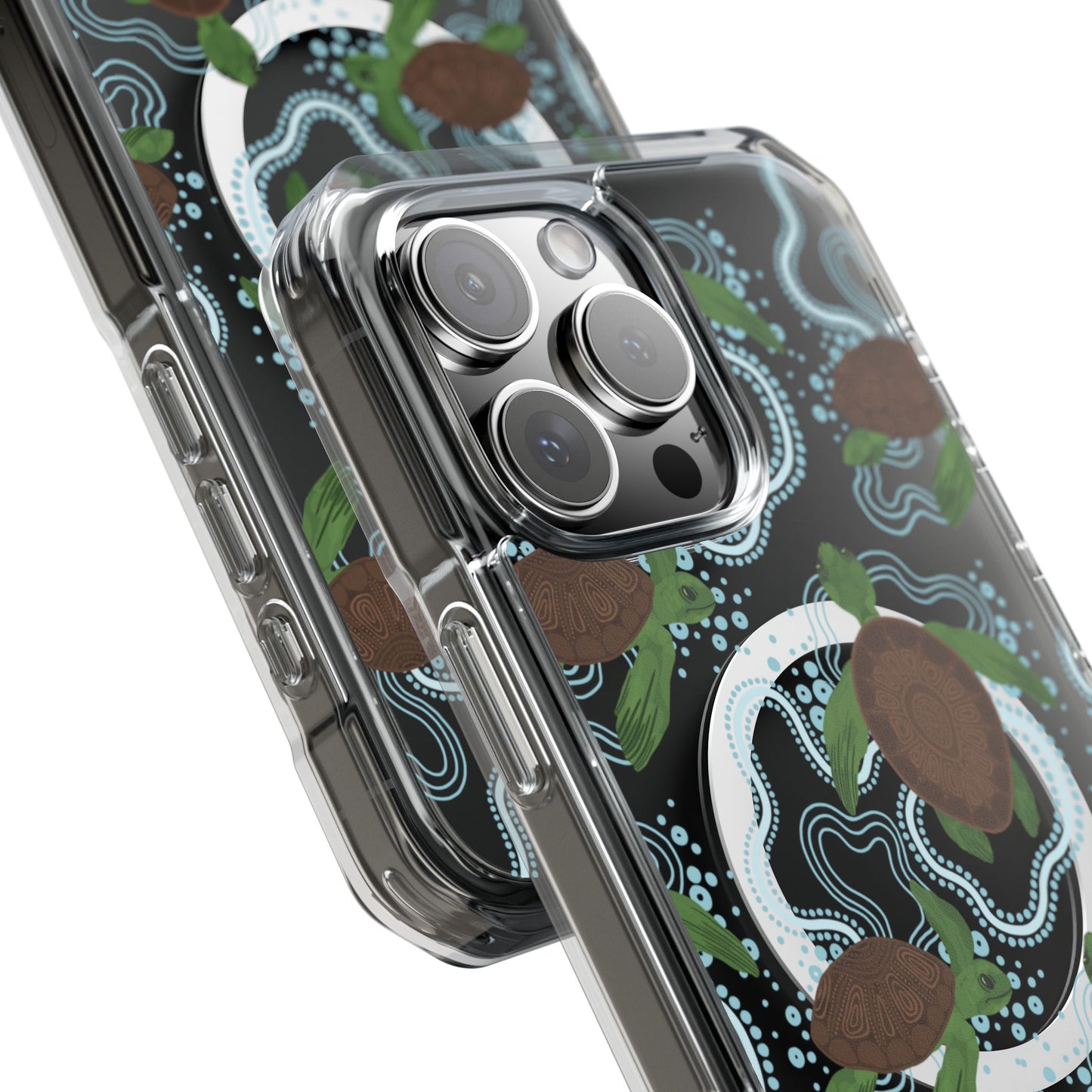 Turtle Design Clear Magnetic Case