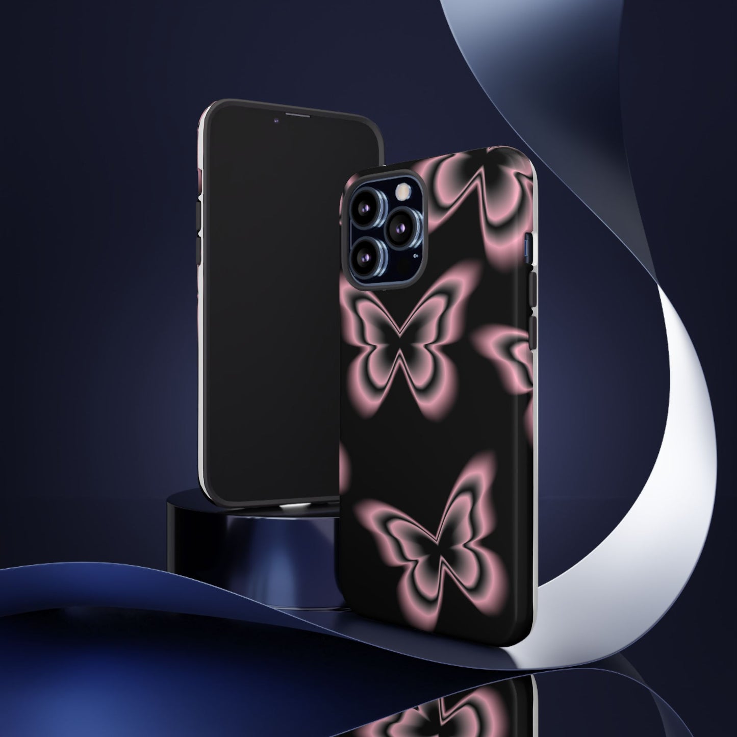 Pink Butterfly Tough Phone Case