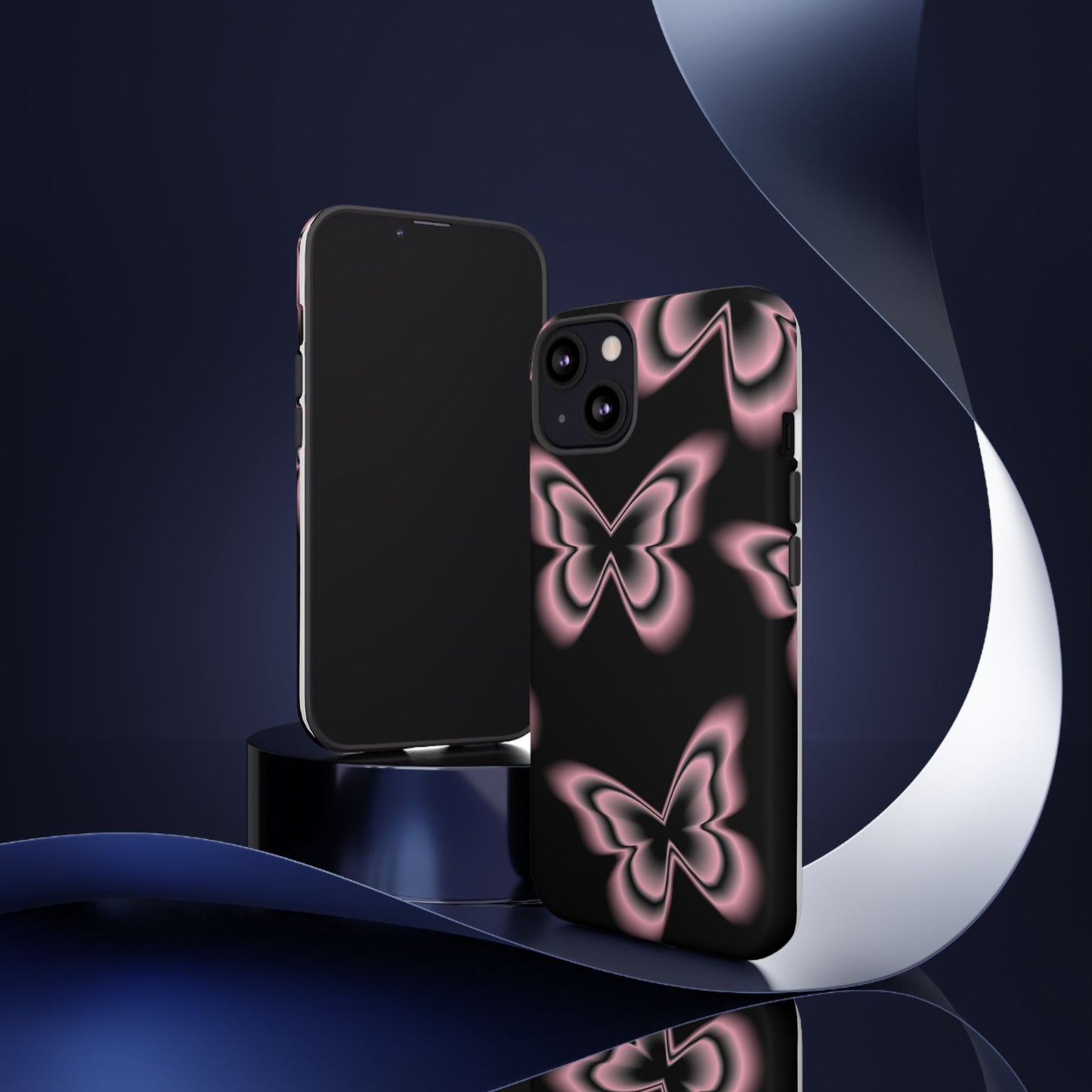 Pink Butterfly Tough Phone Case