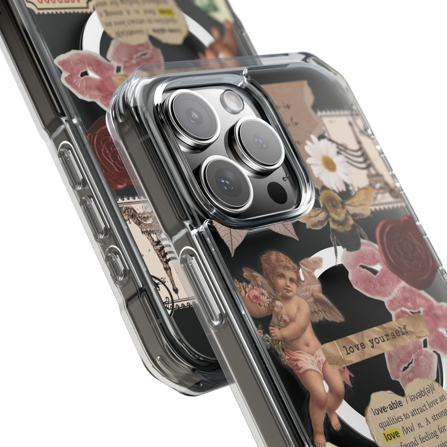 Vintage Collage Clear Magnetic Impact Case