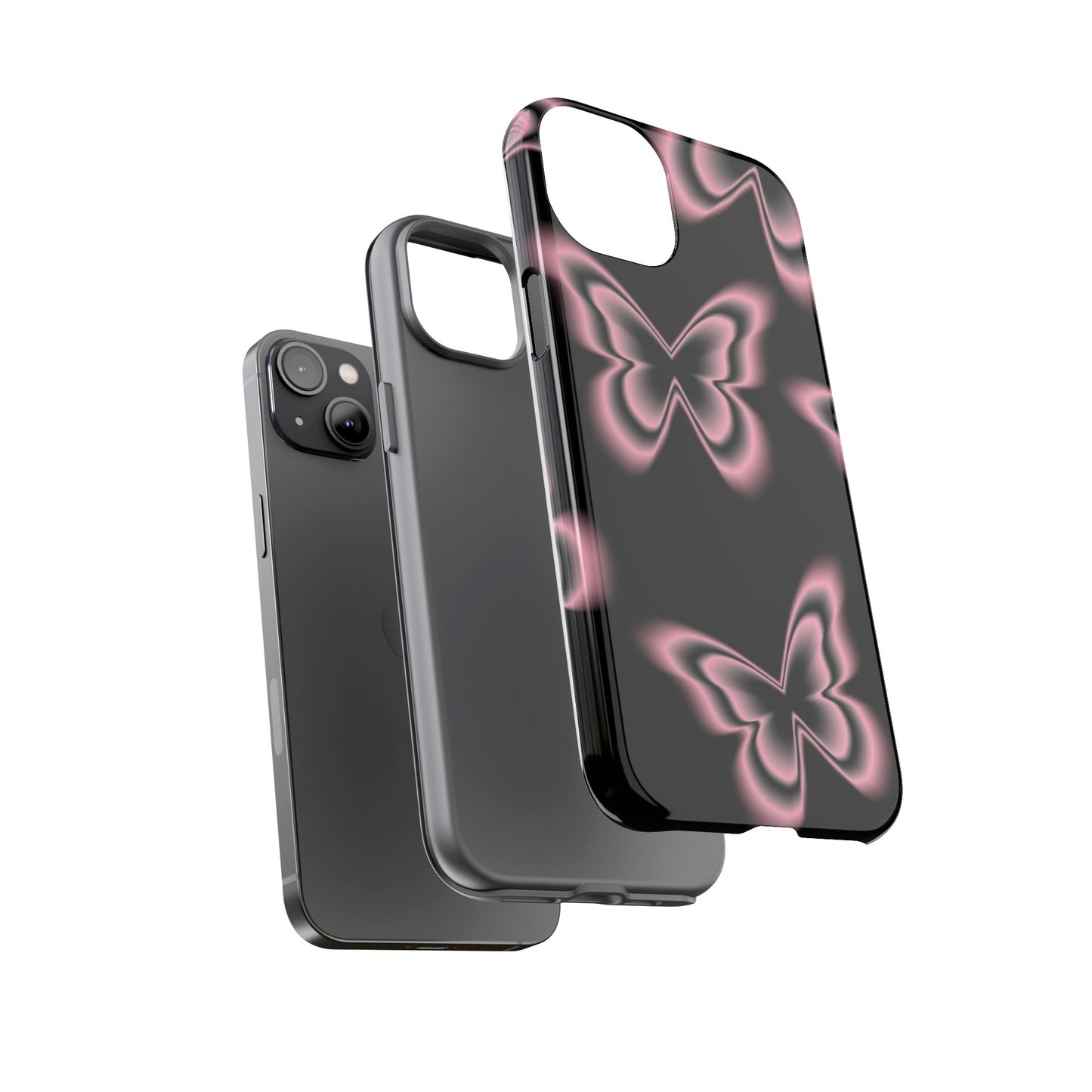 Pink Butterfly Tough Phone Case