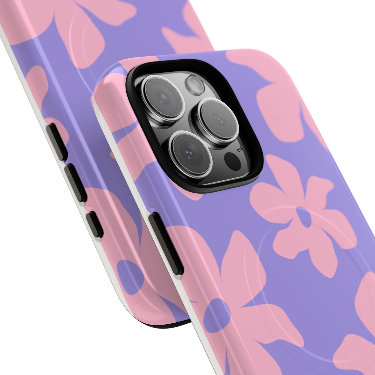 Pink Floral Tough Magnetic Case