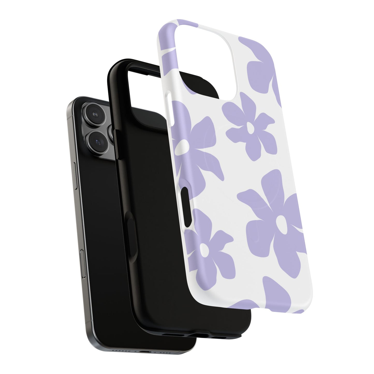Purple Floral Tough Magnetic Case