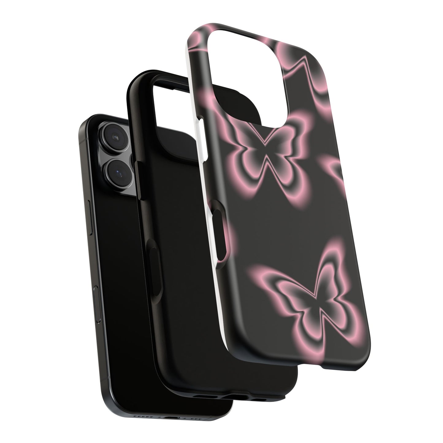 Pink Butterfly Tough Phone Case