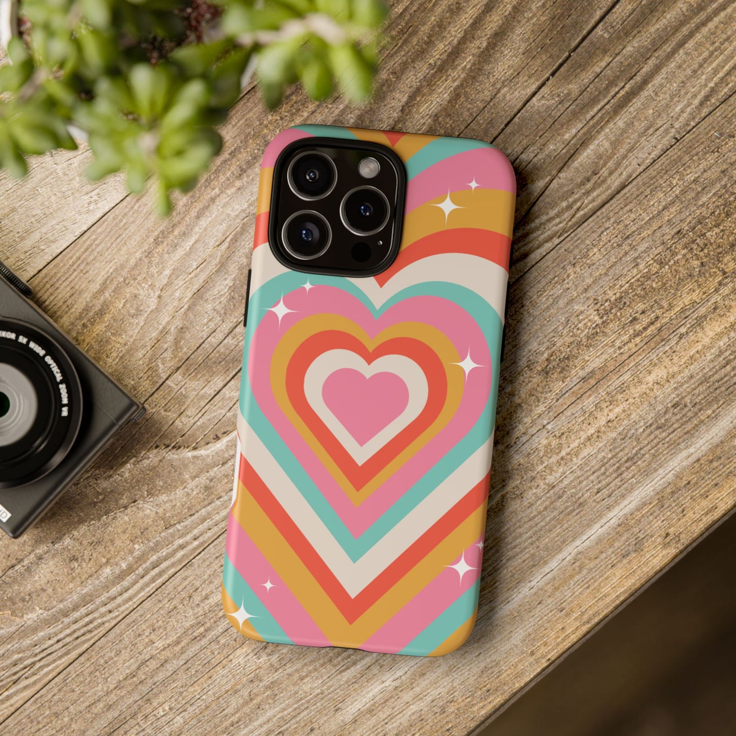Colorful Heart Tough Phone Case