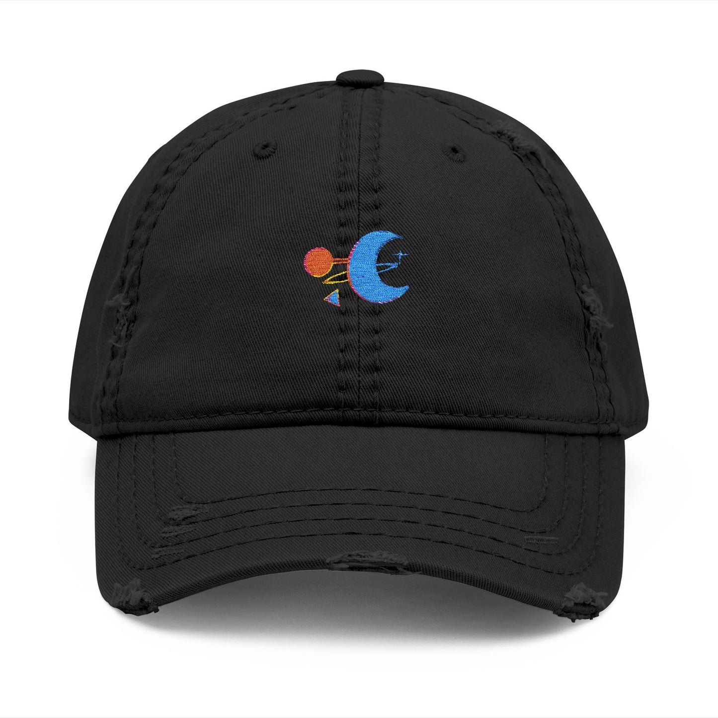 Conjunction Distressed Embroidered Dad Hat