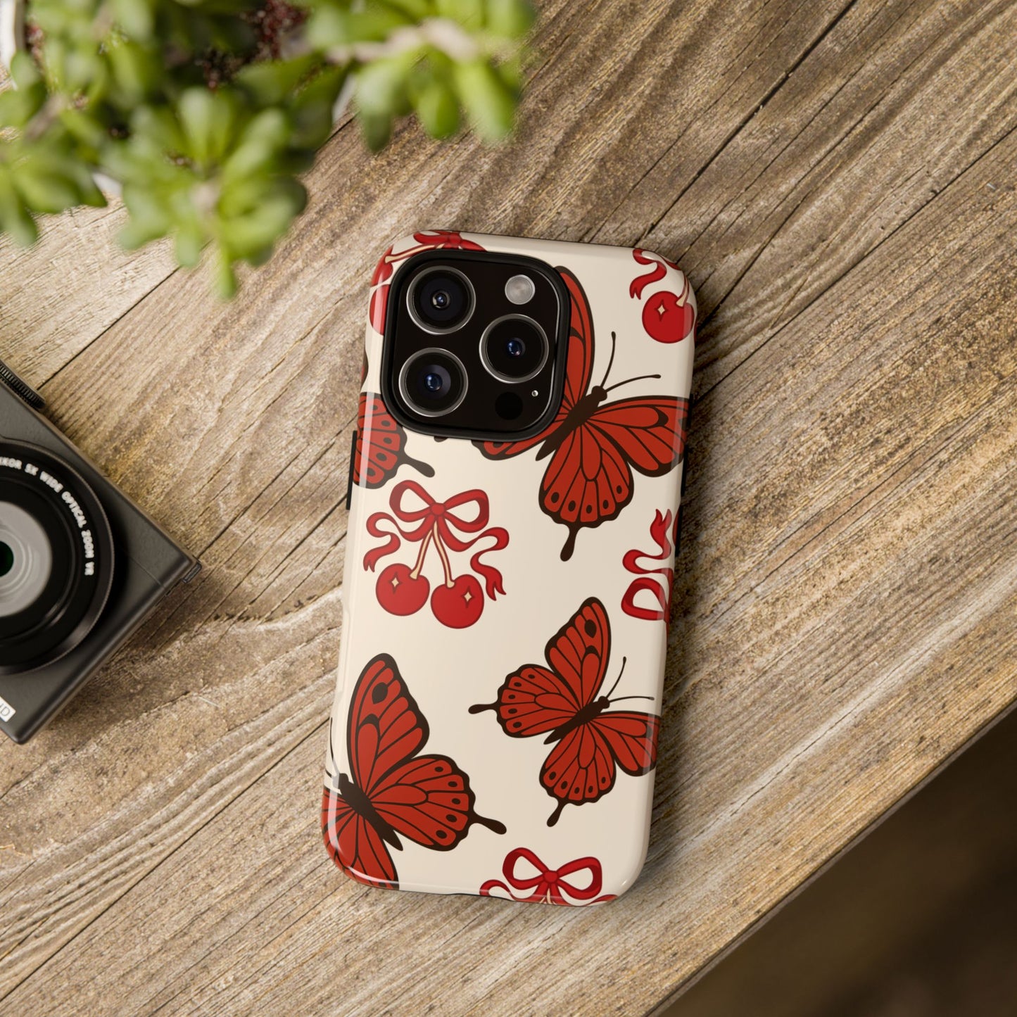 Butterfly Cherry Tough Phone Case