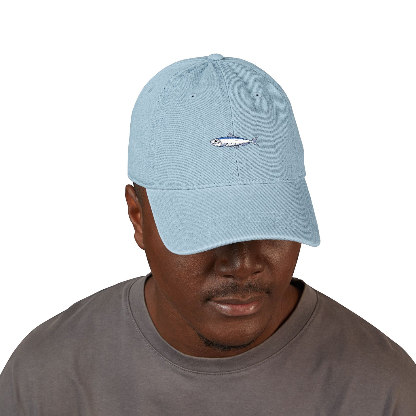 Denim Embroidered Sardine Hat