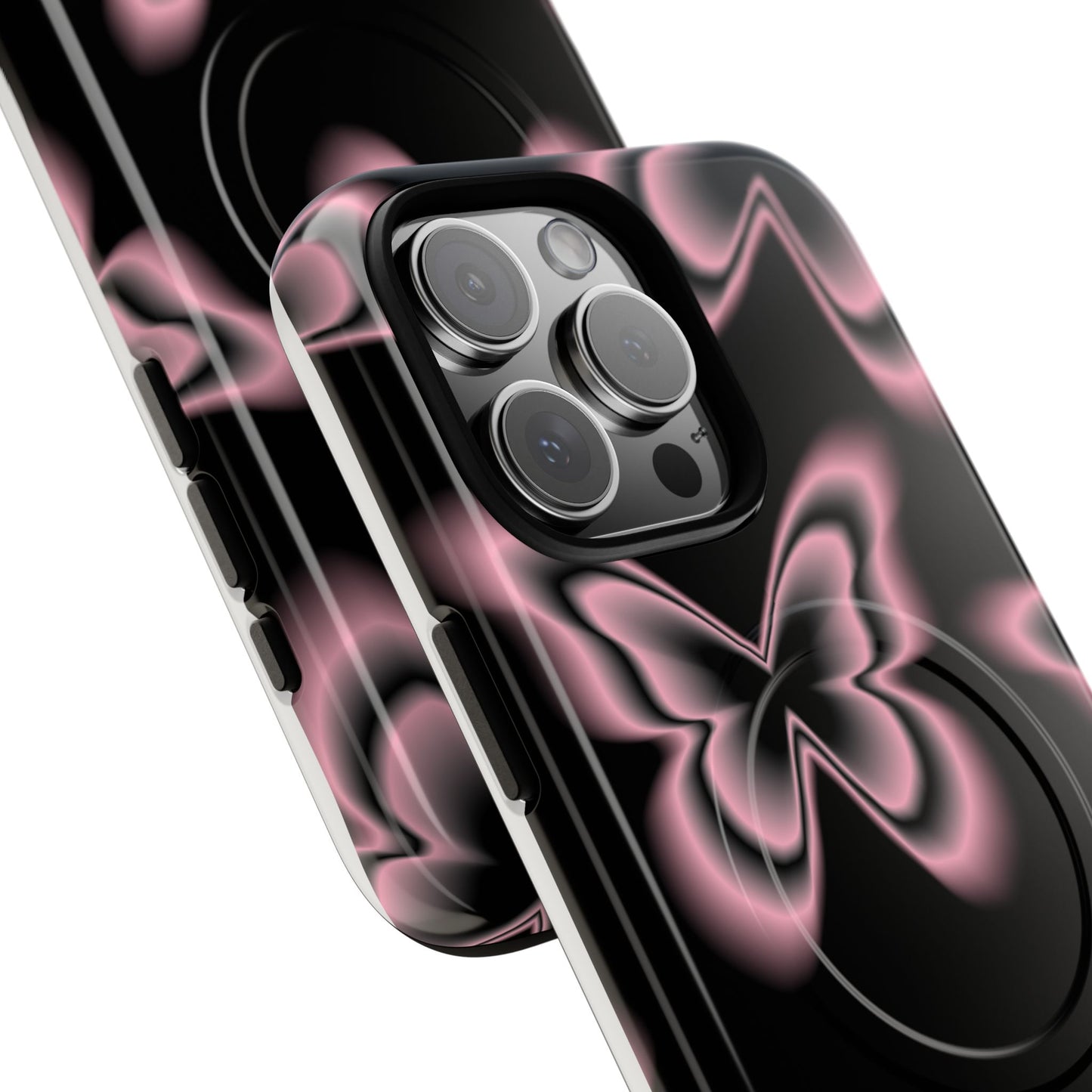 Pink Butterfly Tough Magnetic Case