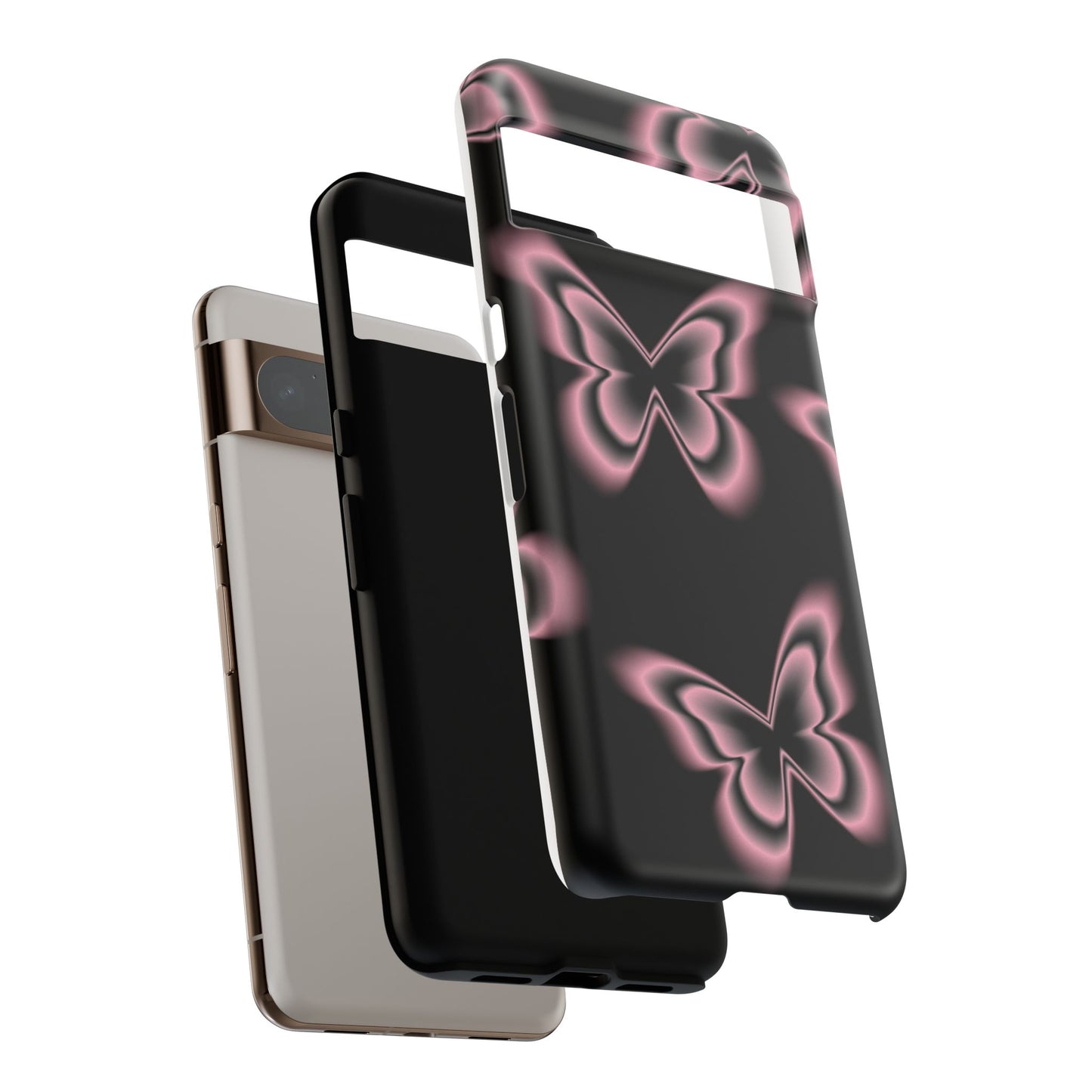 Pink Butterfly Tough Phone Case