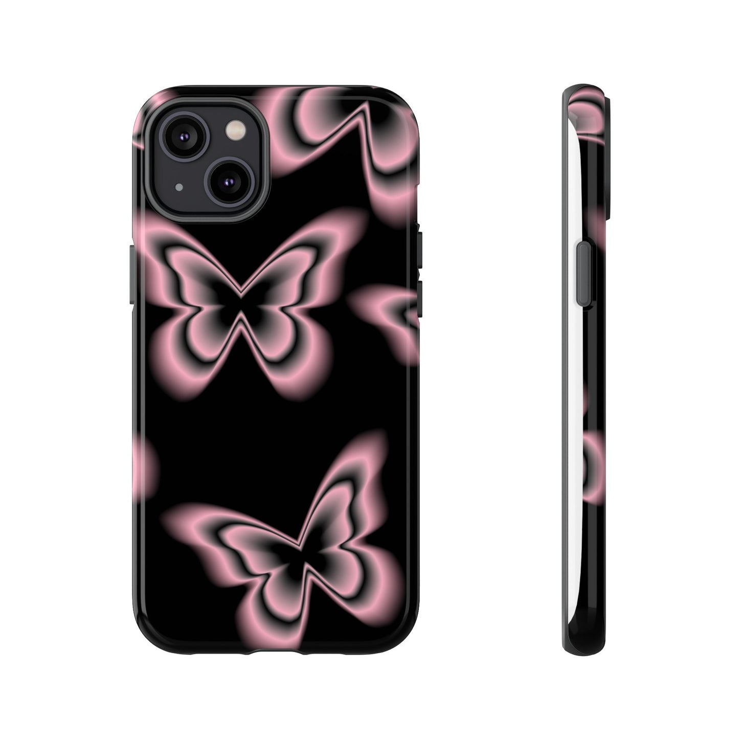 Pink Butterfly Tough Phone Case