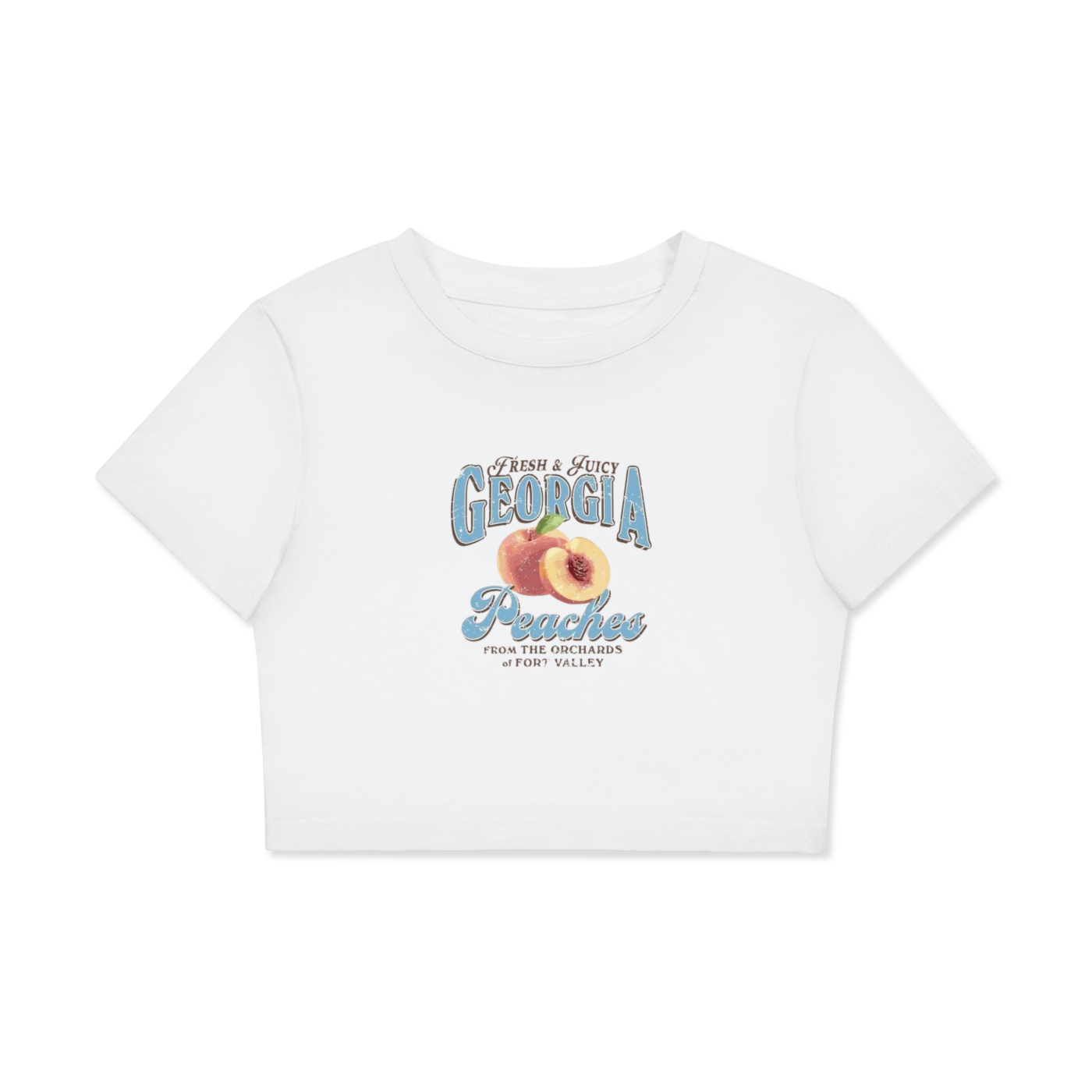 Georgia Peaches Women's Fitted Crop Tee