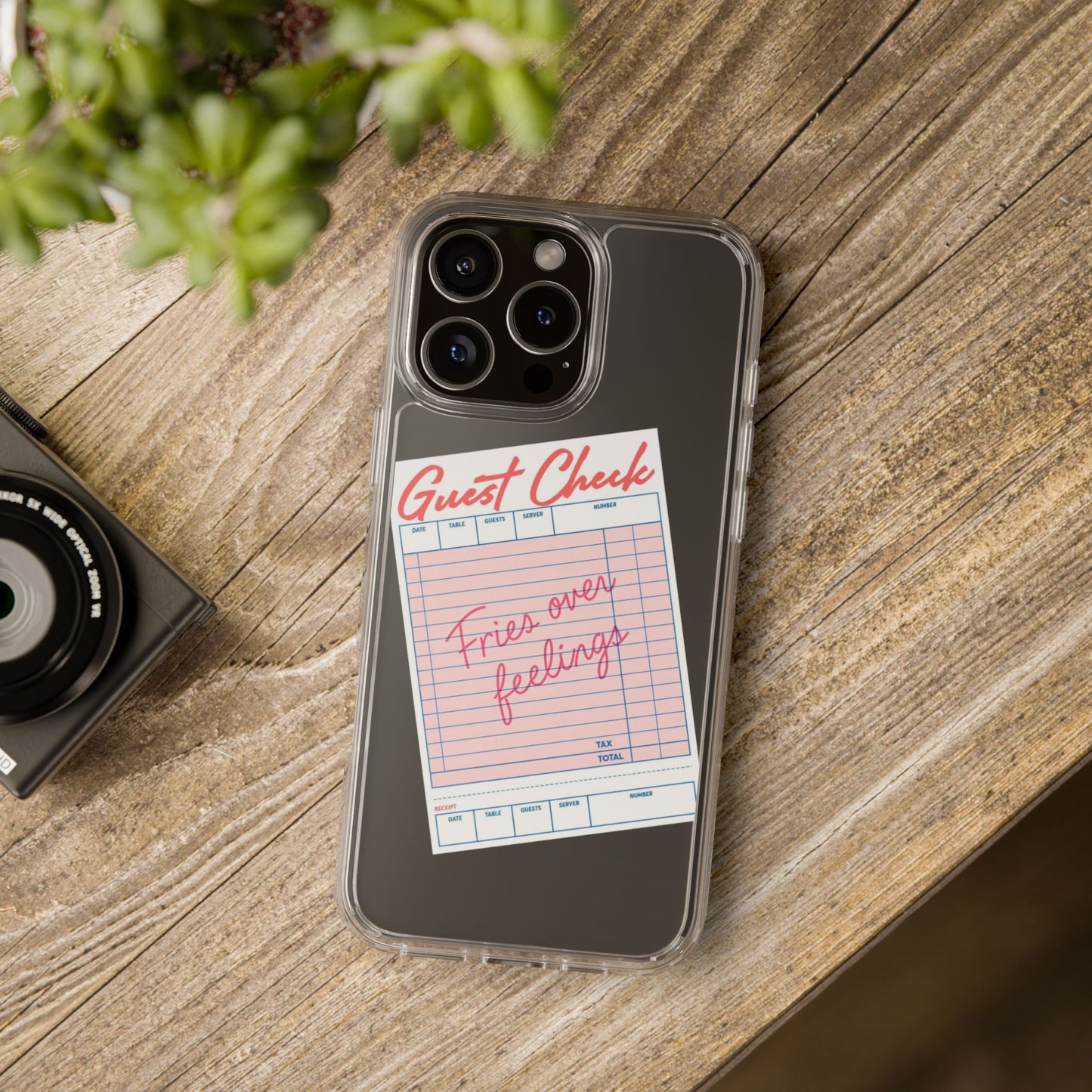 Guest Check Clear Phone Case