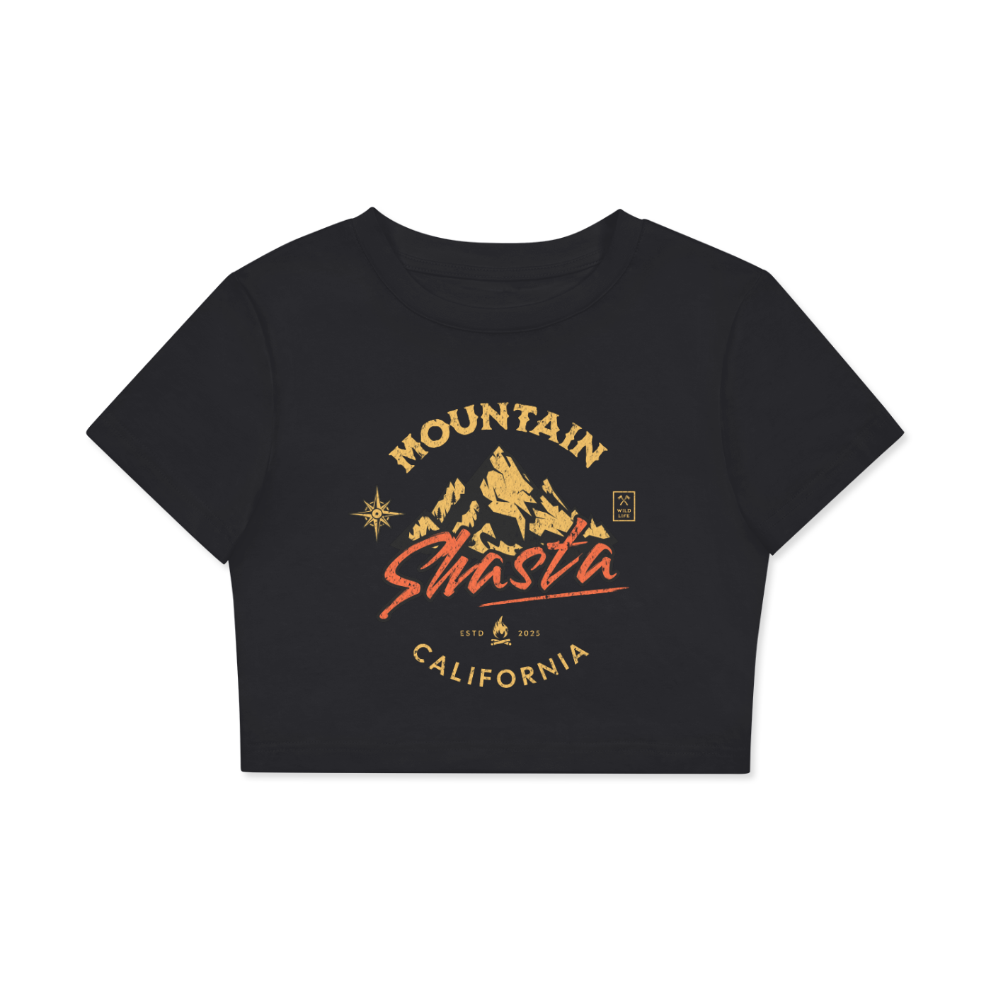 Mt. Shasta ,Mt. Shasta Baby tee,Mt. Shasta Crop top,Vintage crop top ,California crop top
