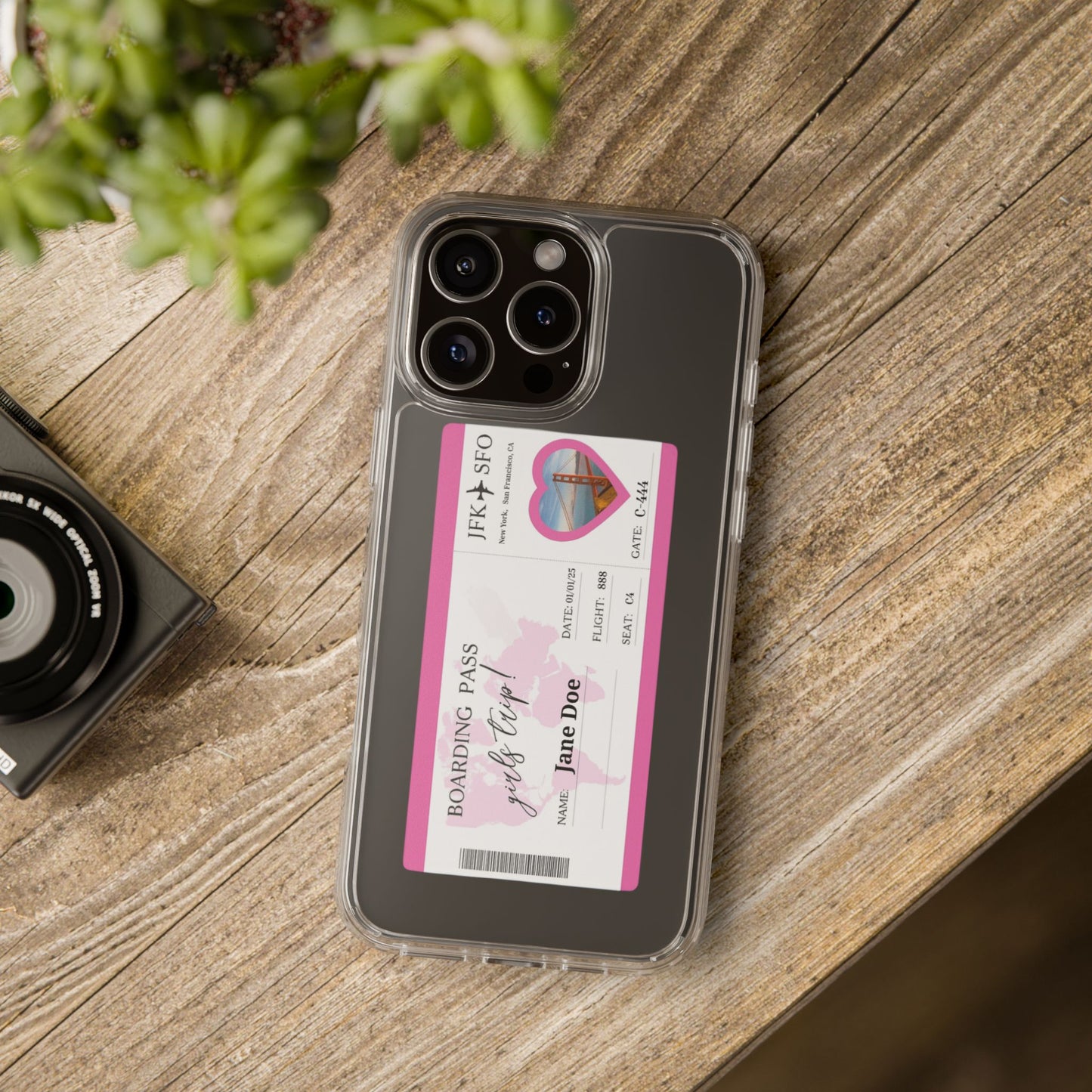 Personalized Travel Clear Phone Case