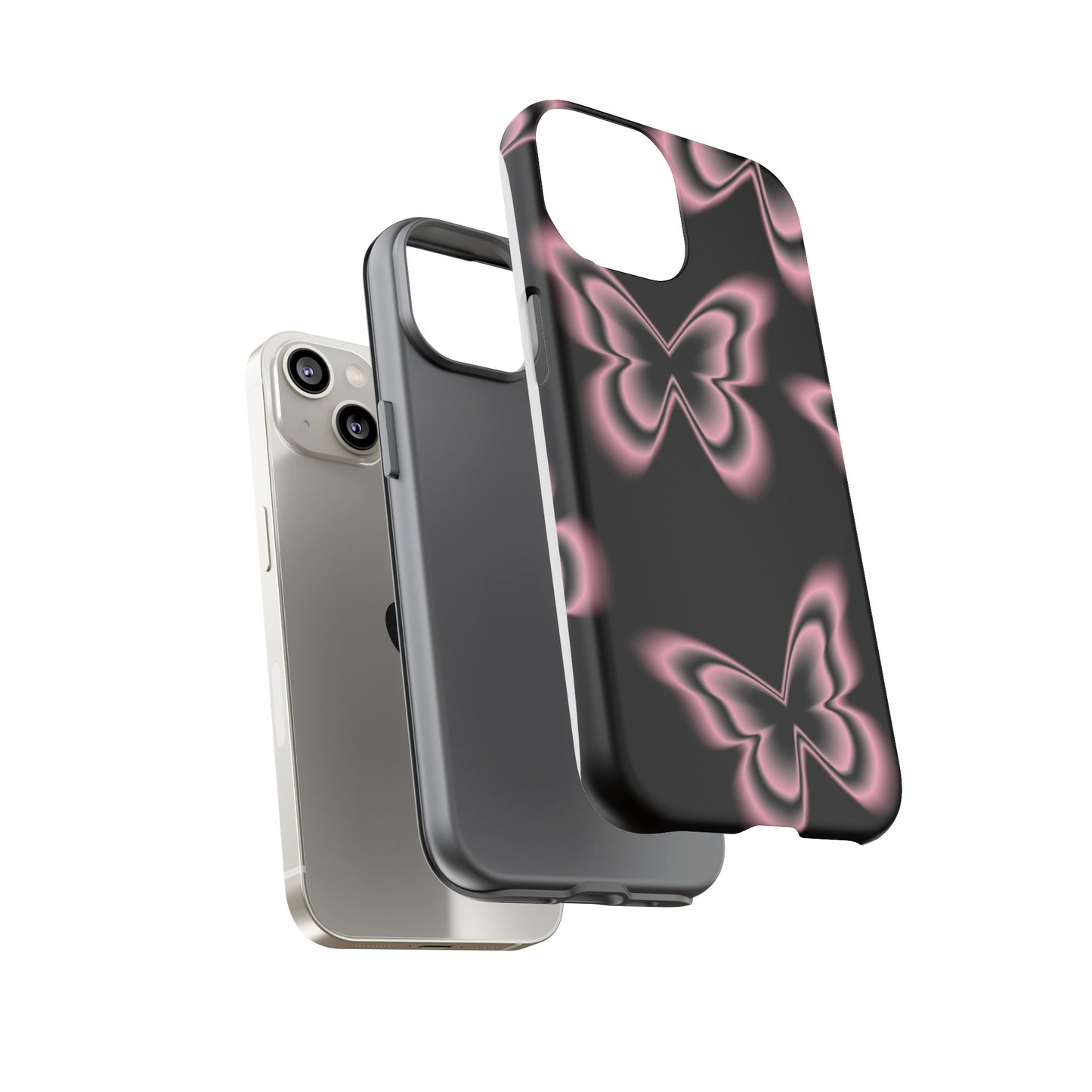 Pink Butterfly Tough Phone Case