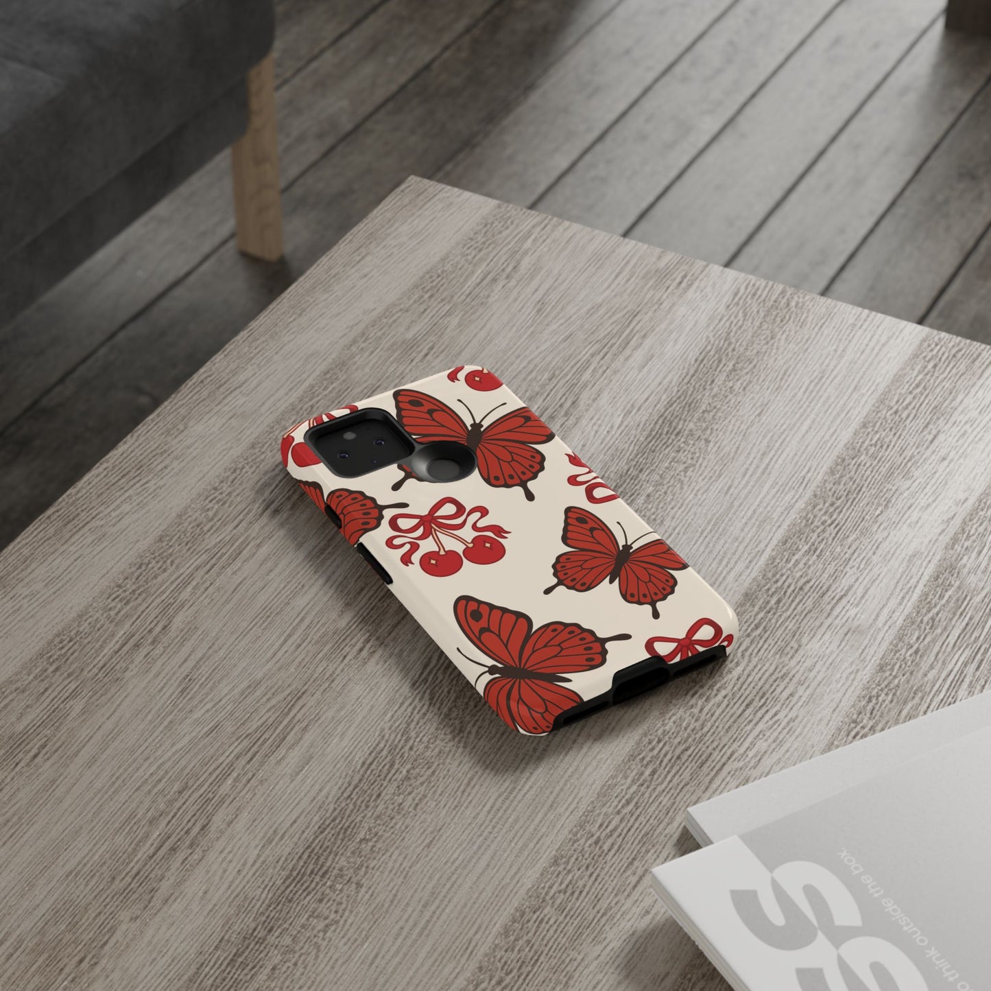 Butterfly Cherry Tough Phone Case