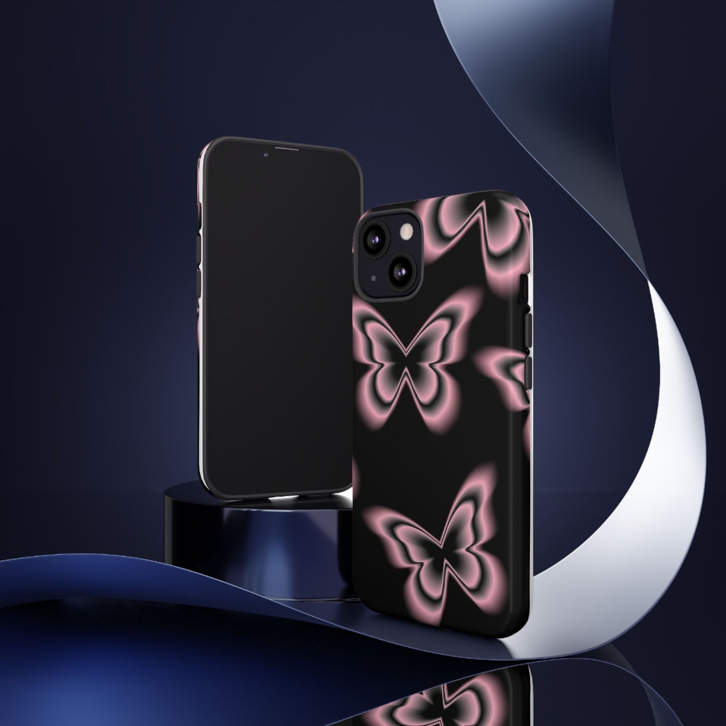 Pink Butterfly Tough Phone Case